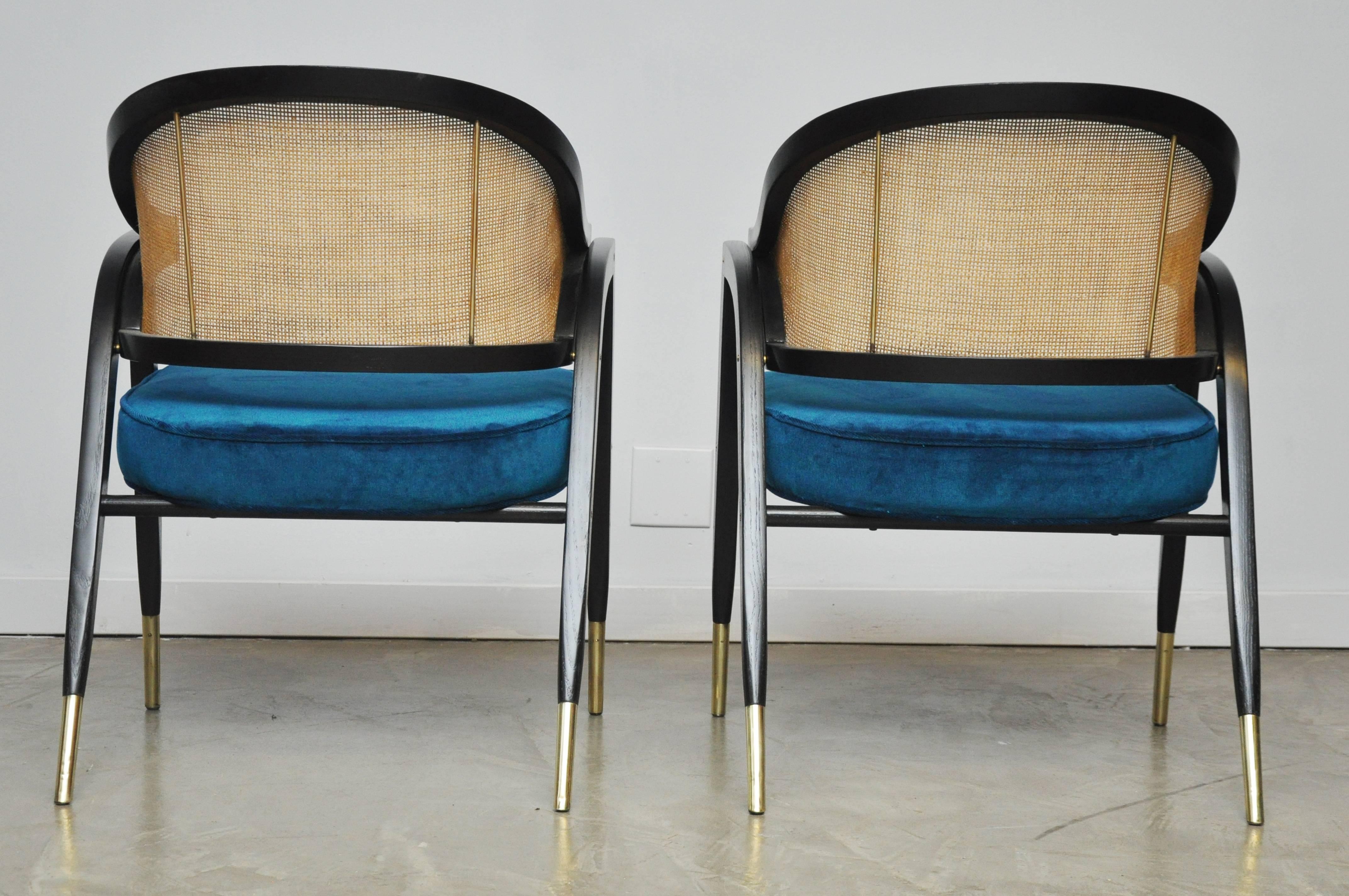Pair of Captain Armchairs by Edward Wormley for Dunbar In Excellent Condition In Chicago, IL