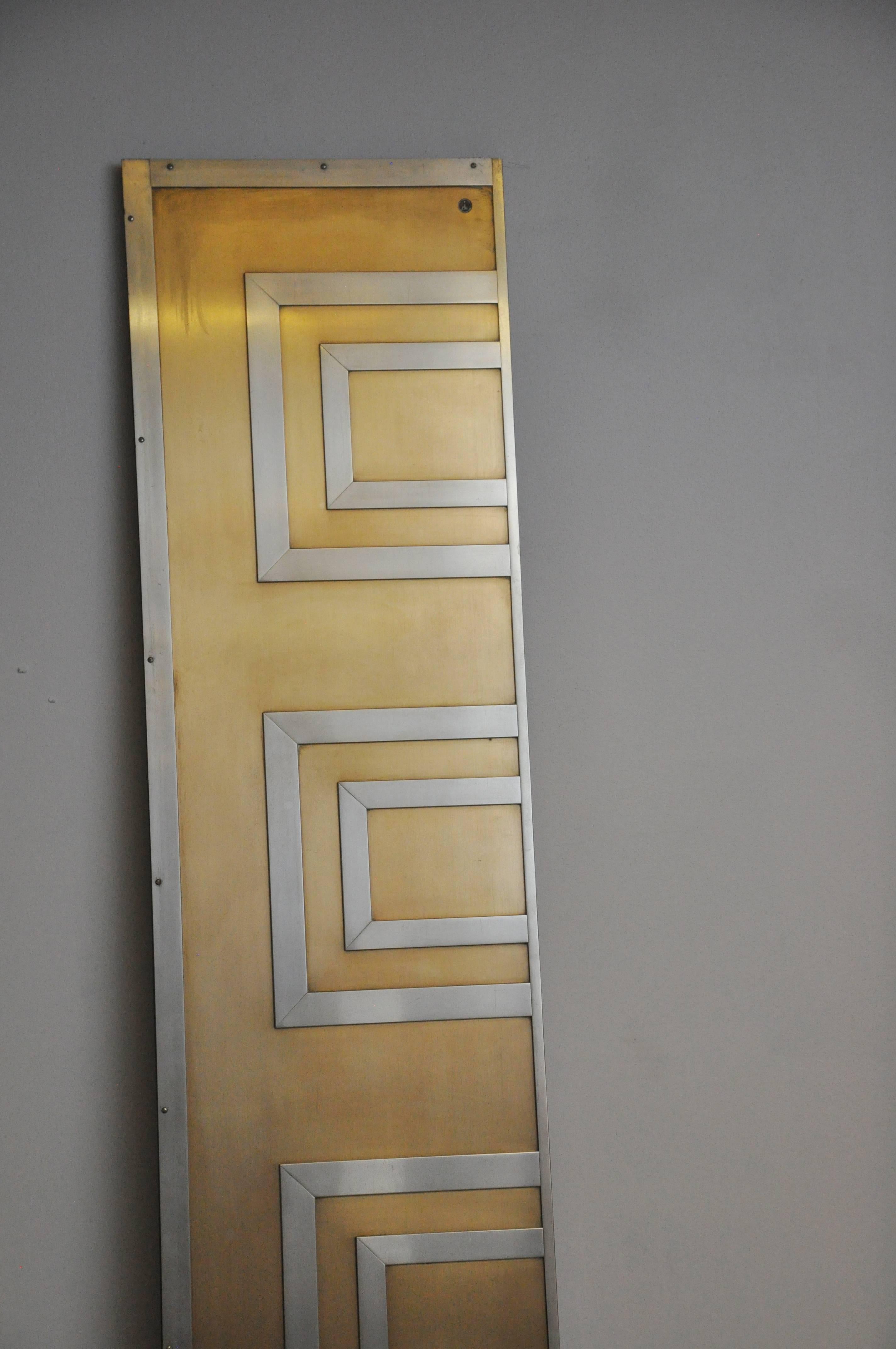 20th Century Glamorous Bronze and Stainless Entry Doors
