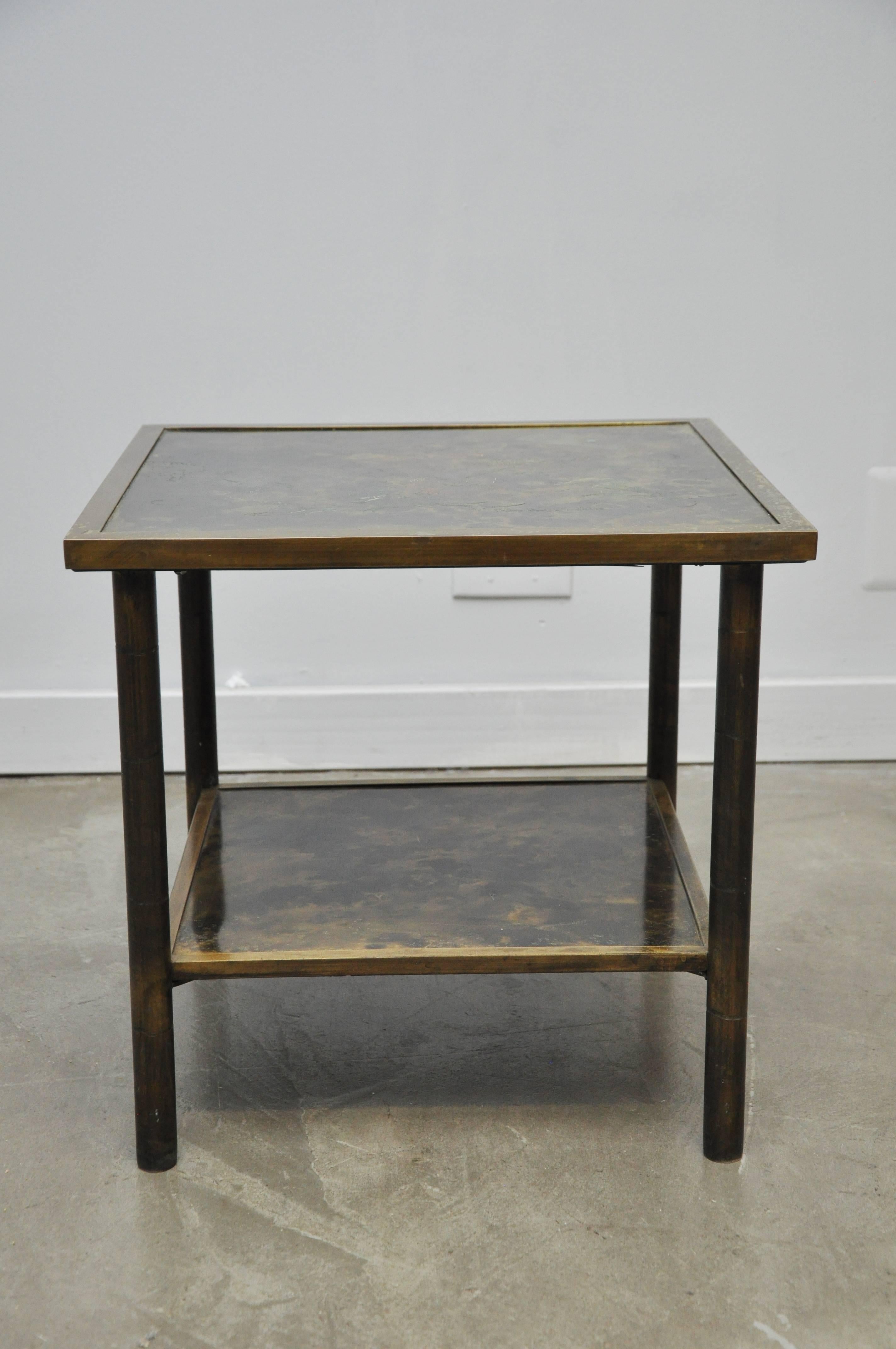 Mid-Century Modern Philip and Kelvin LaVerne Bronze Side Table