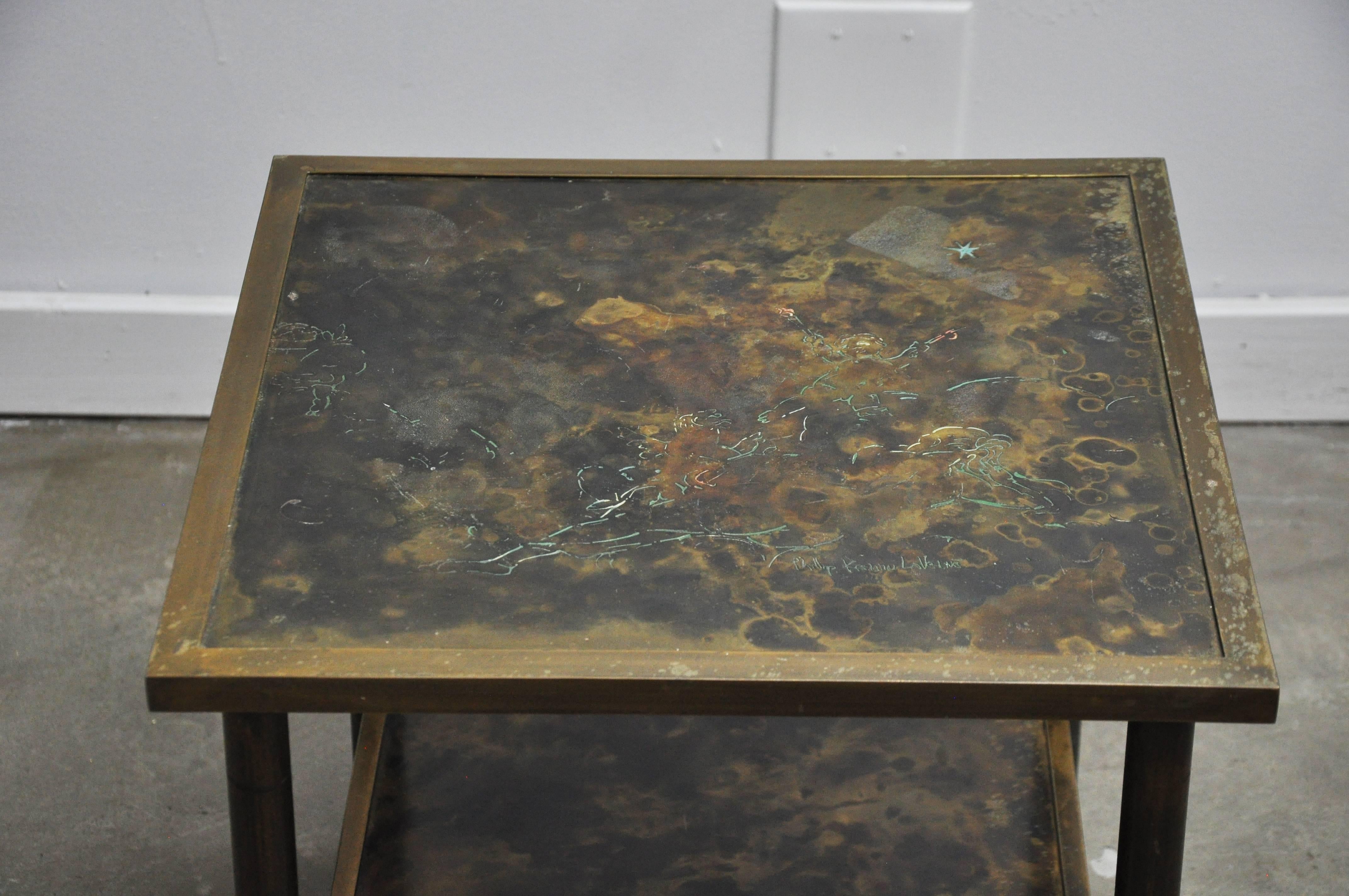 American Philip and Kelvin LaVerne Bronze Side Table