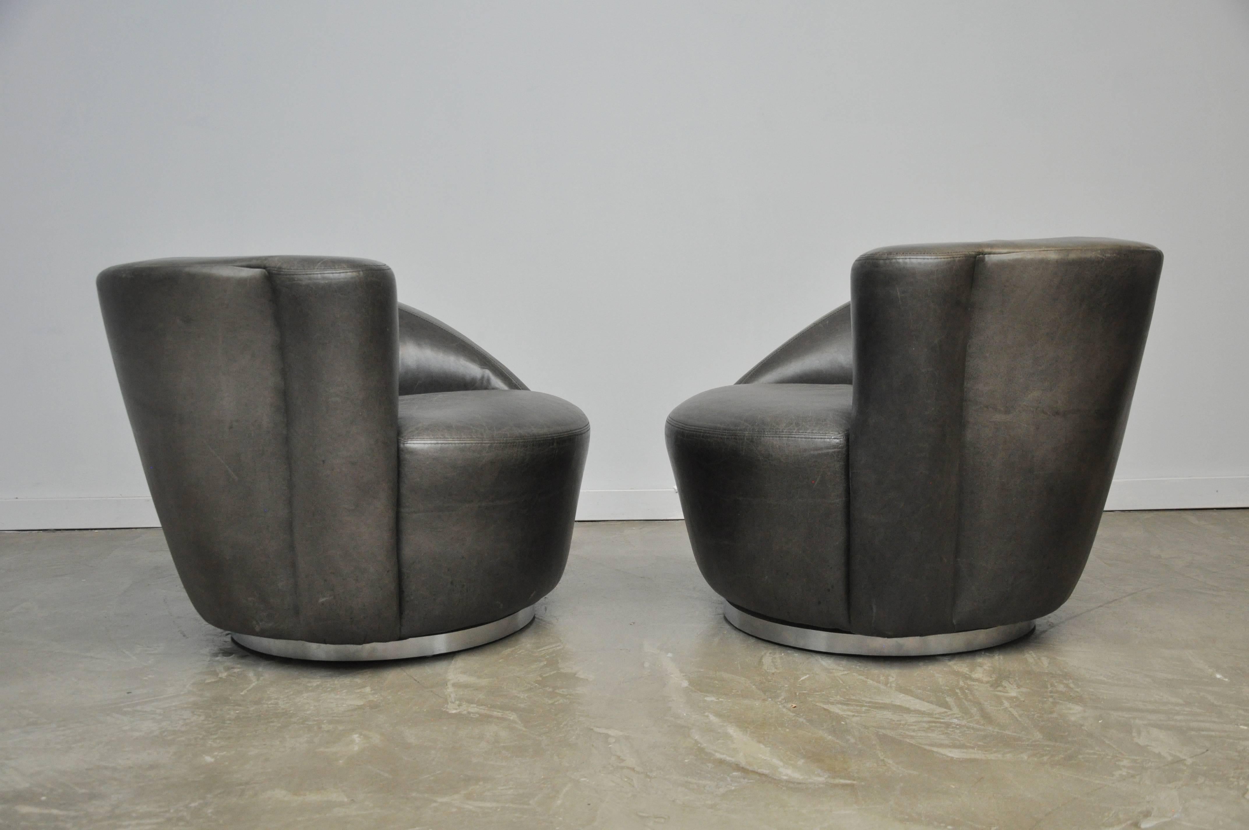 Mid-Century Modern Vladimir Kagan Nautilus Swivel Chairs