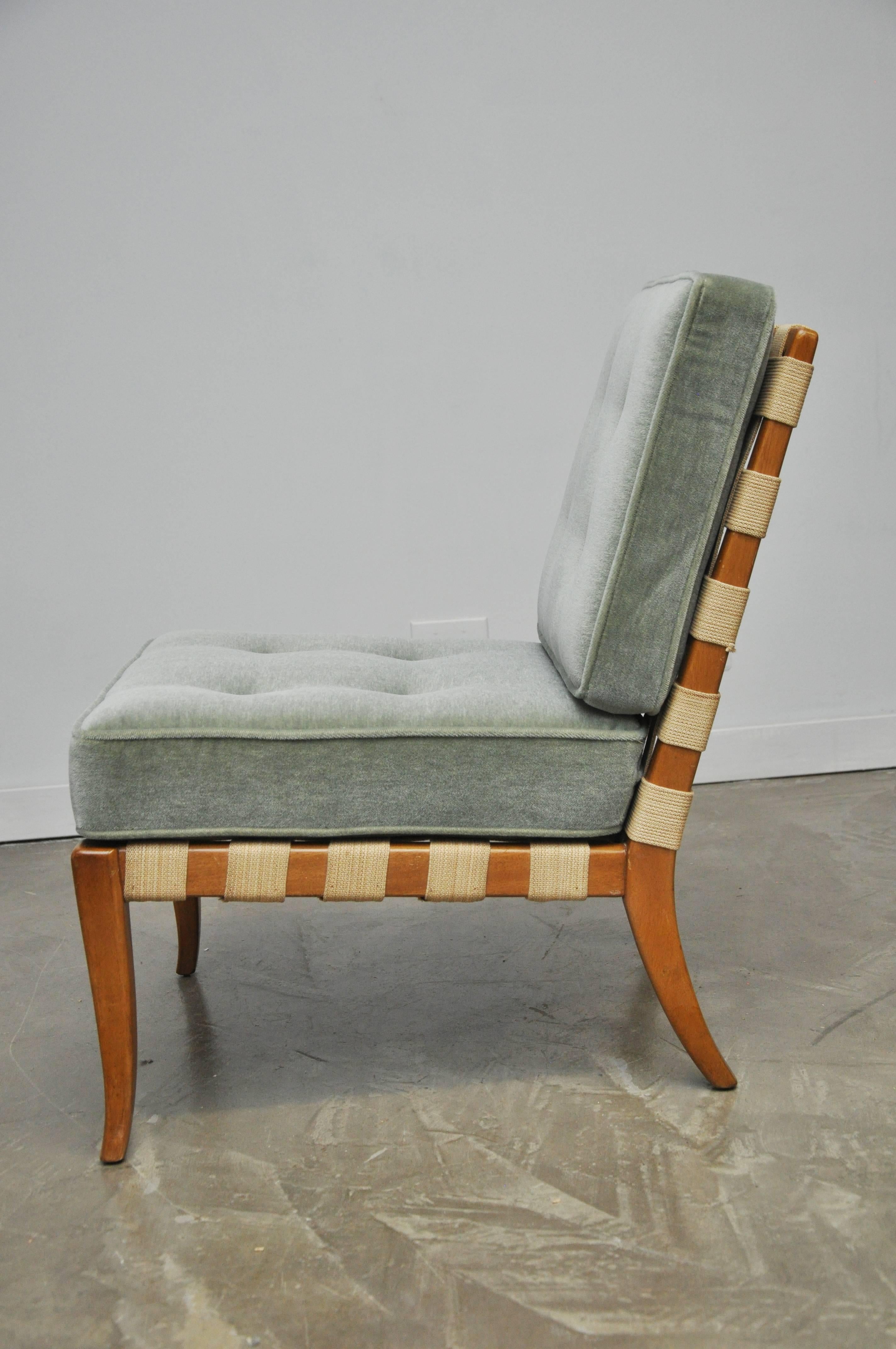 Webbed Slipper Chair by T.H. Robsjohn-Gibbings In Excellent Condition In Chicago, IL