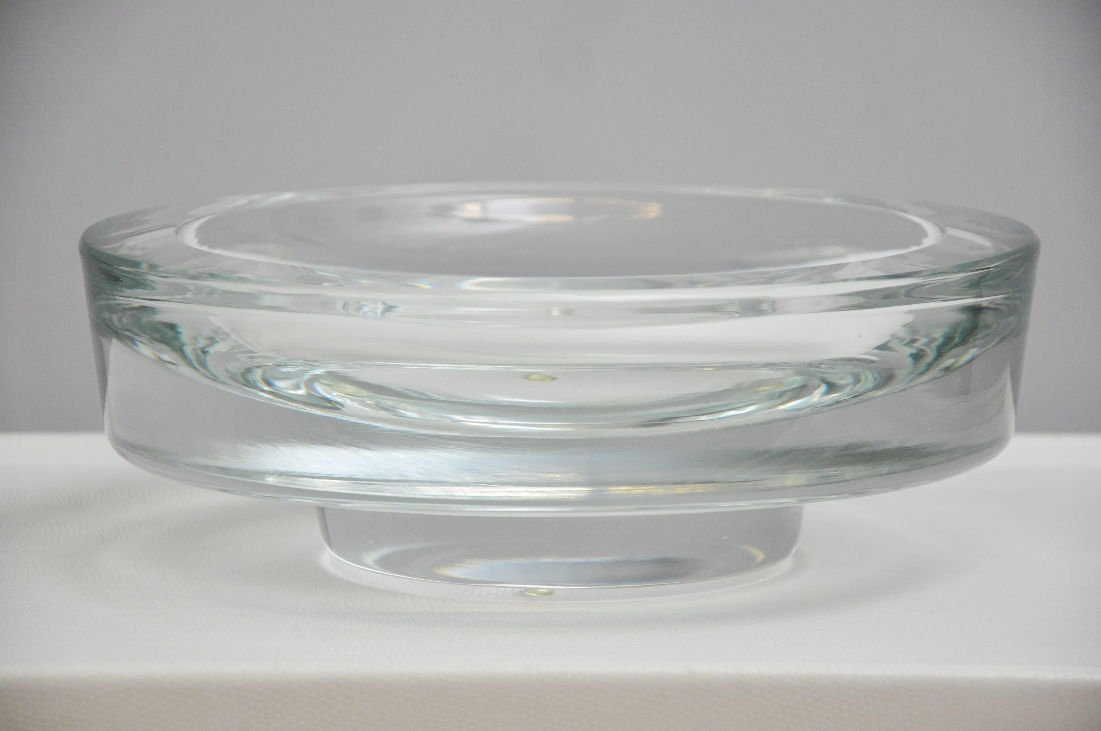 Signed Karl Springer Large Crystal Bowl 1