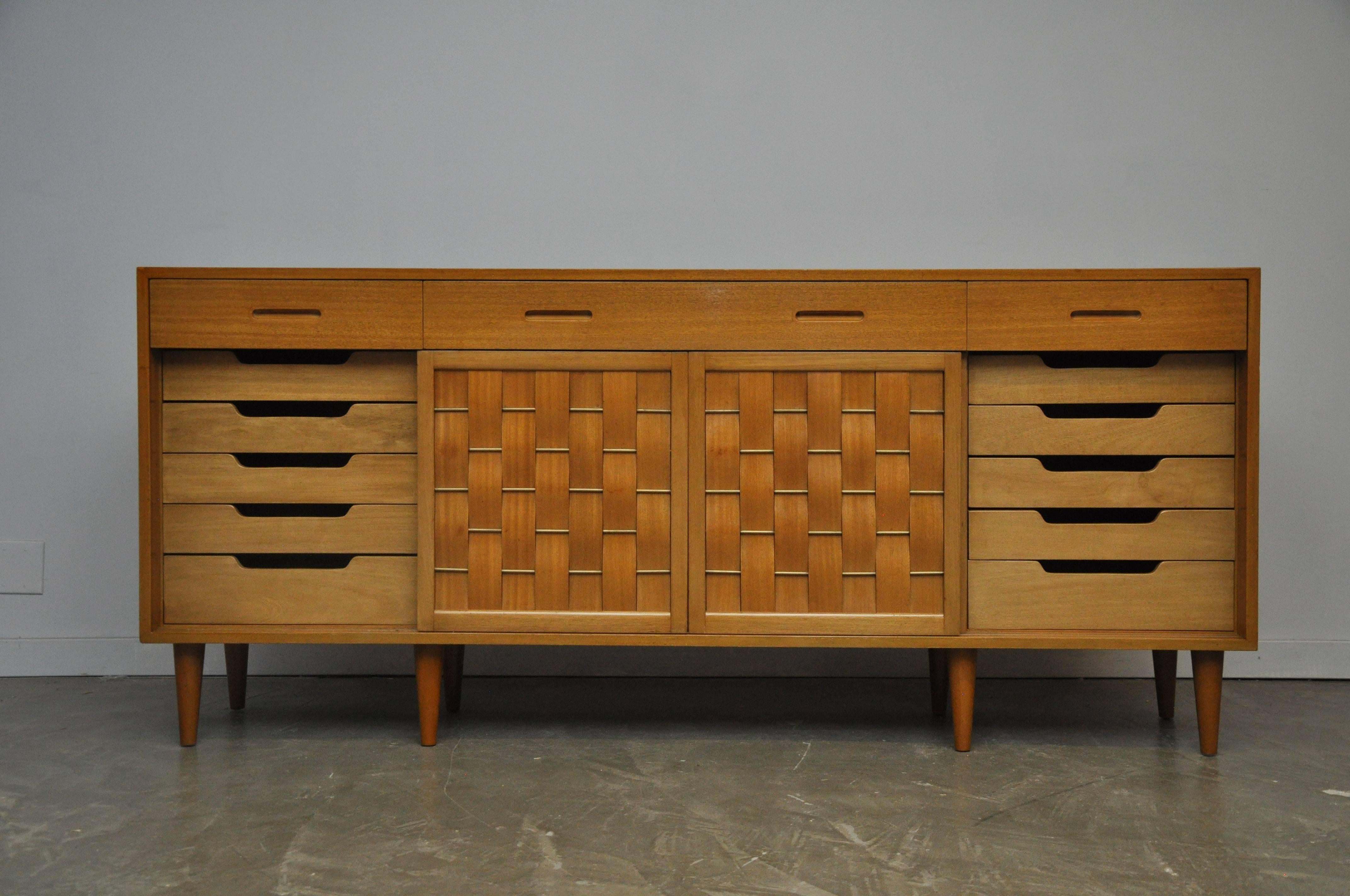 Dunbar Woven Front Credenza by Edward Wormley 1