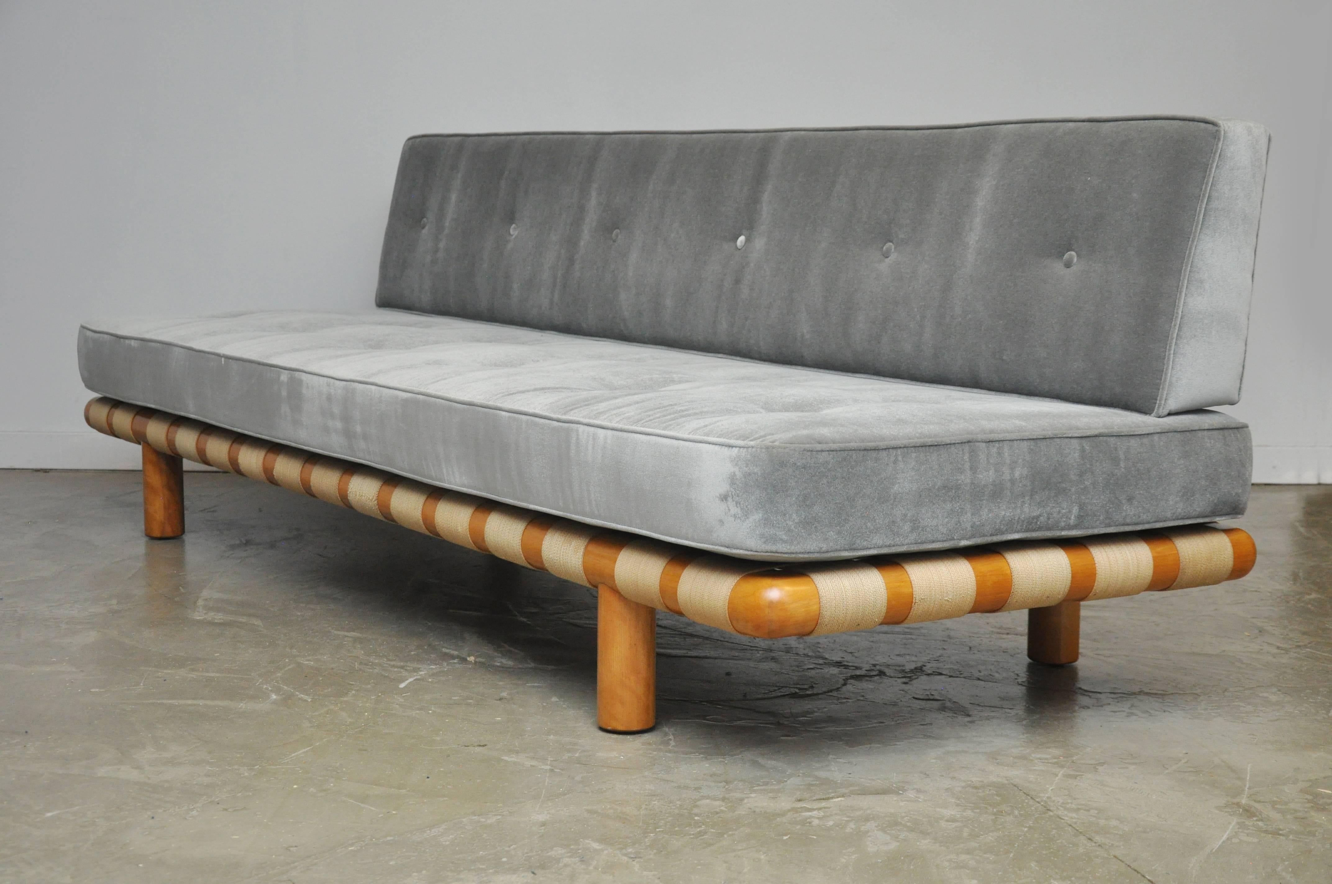 American T.H. Robsjohn-Gibbings Strapped Frame Sofa Daybed