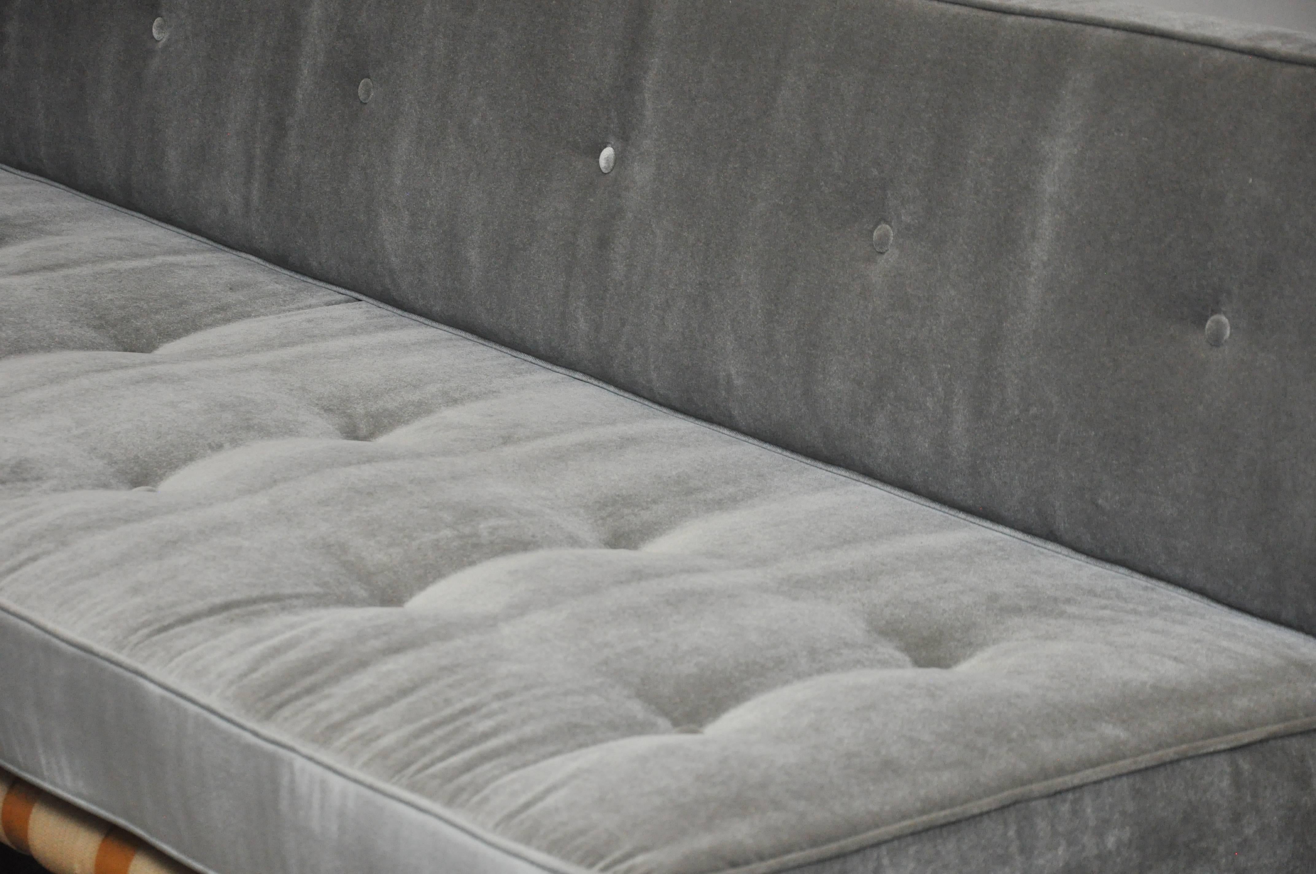 20th Century T.H. Robsjohn-Gibbings Strapped Frame Sofa Daybed