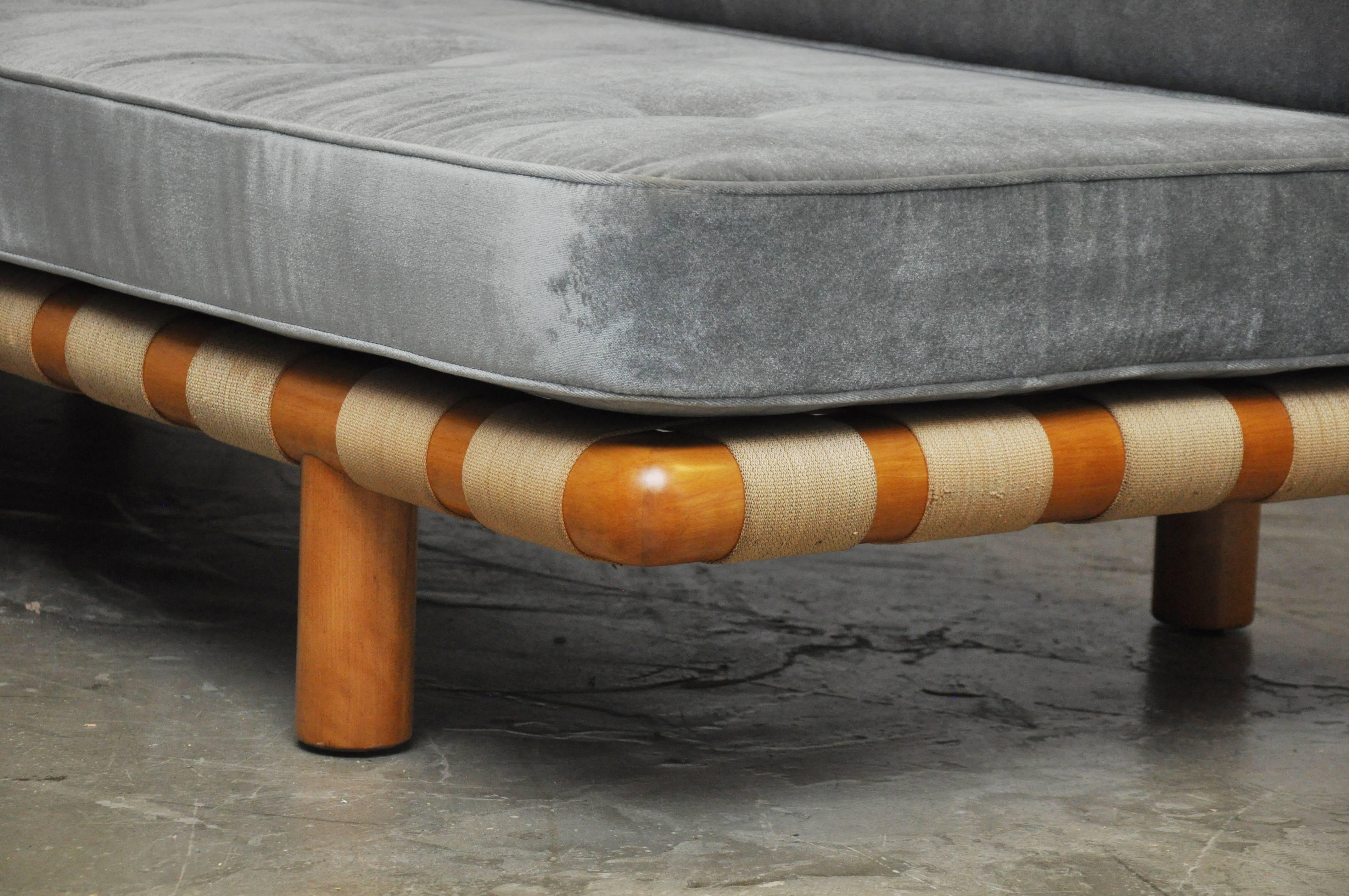 T.H. Robsjohn-Gibbings Strapped Frame Sofa Daybed 1