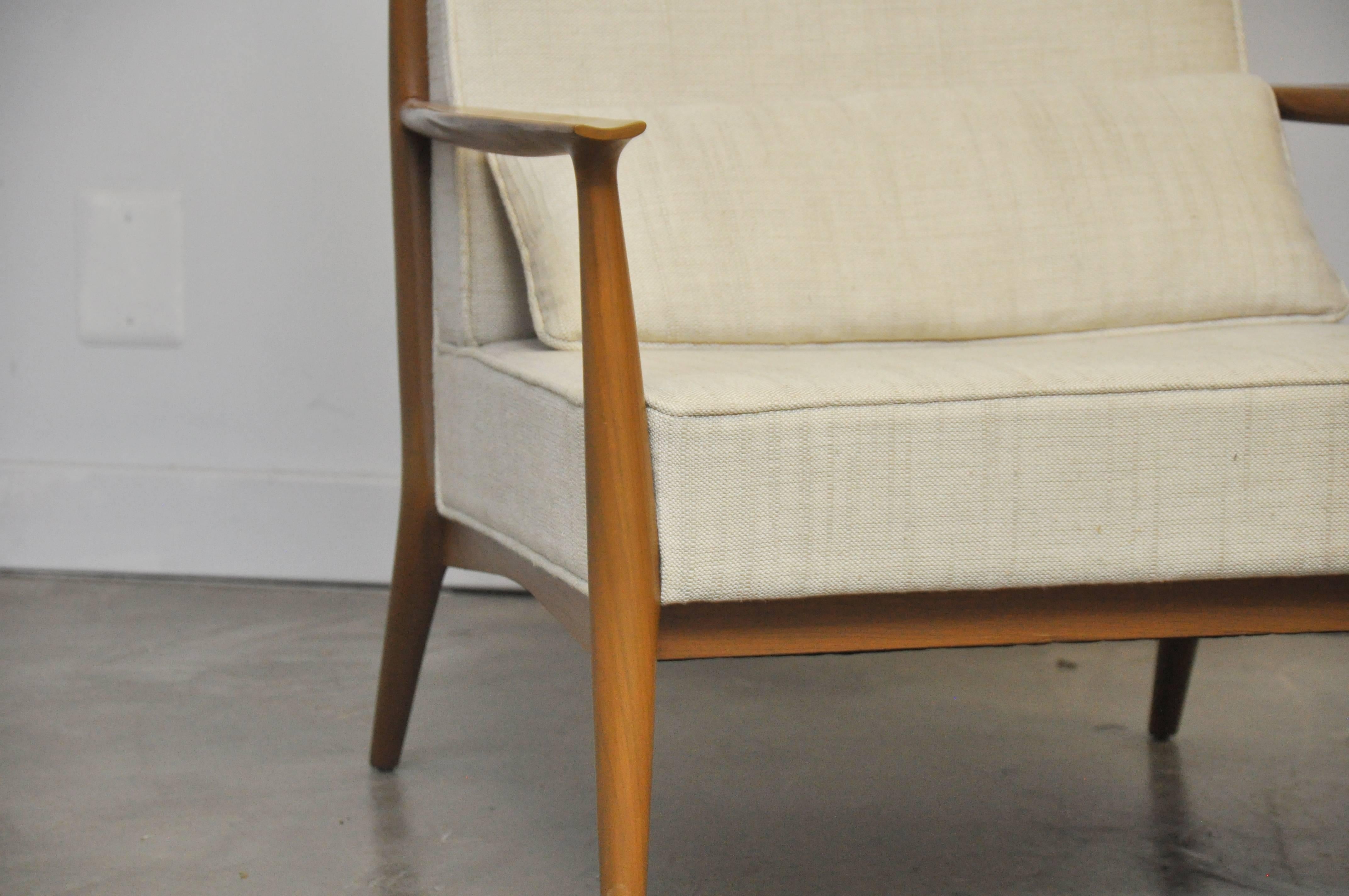 20th Century Paul McCobb for Directional Walnut Frame Lounge Chairs