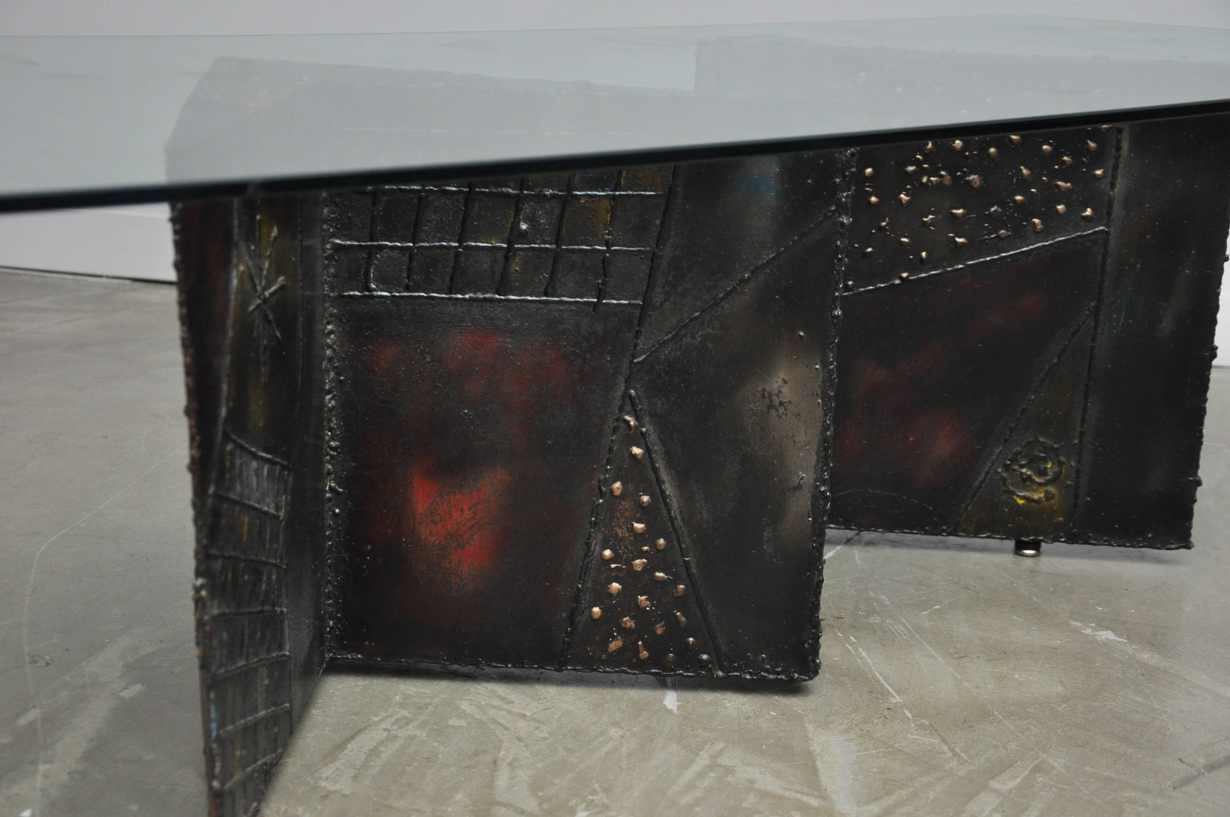 Glass Paul Evans Zig Zag Coffee Table