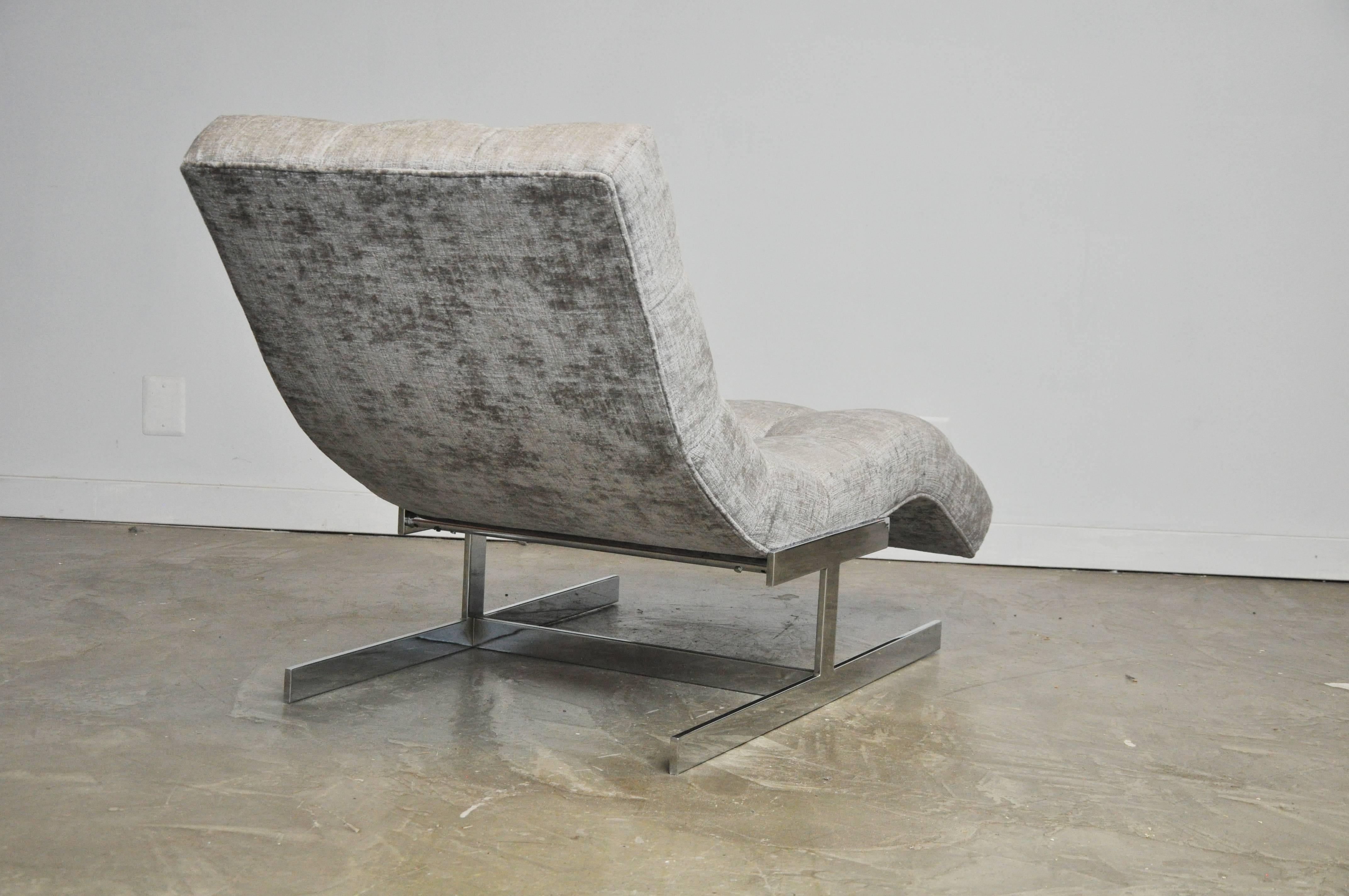 Mid-Century Modern Milo Baughman Wave Chaise