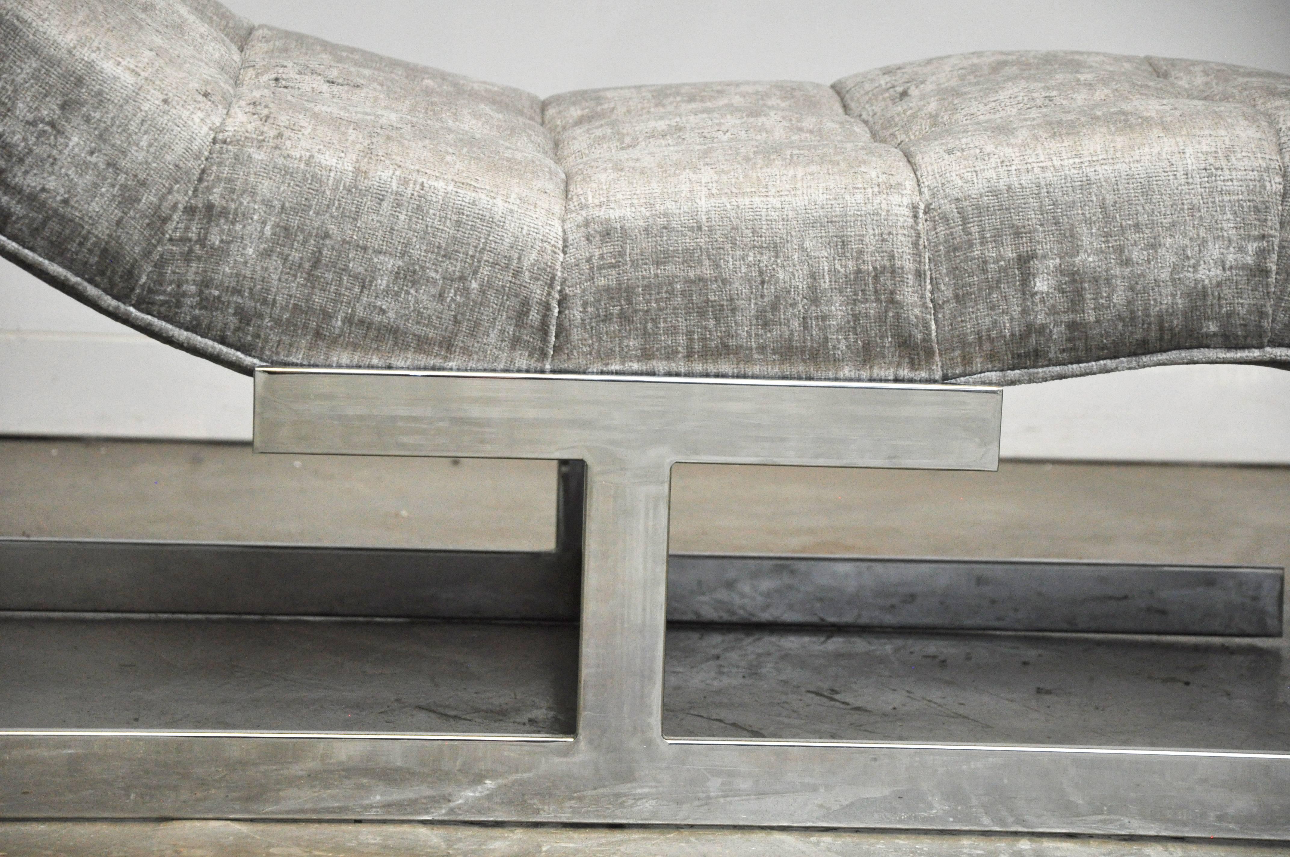 20th Century Milo Baughman Wave Chaise
