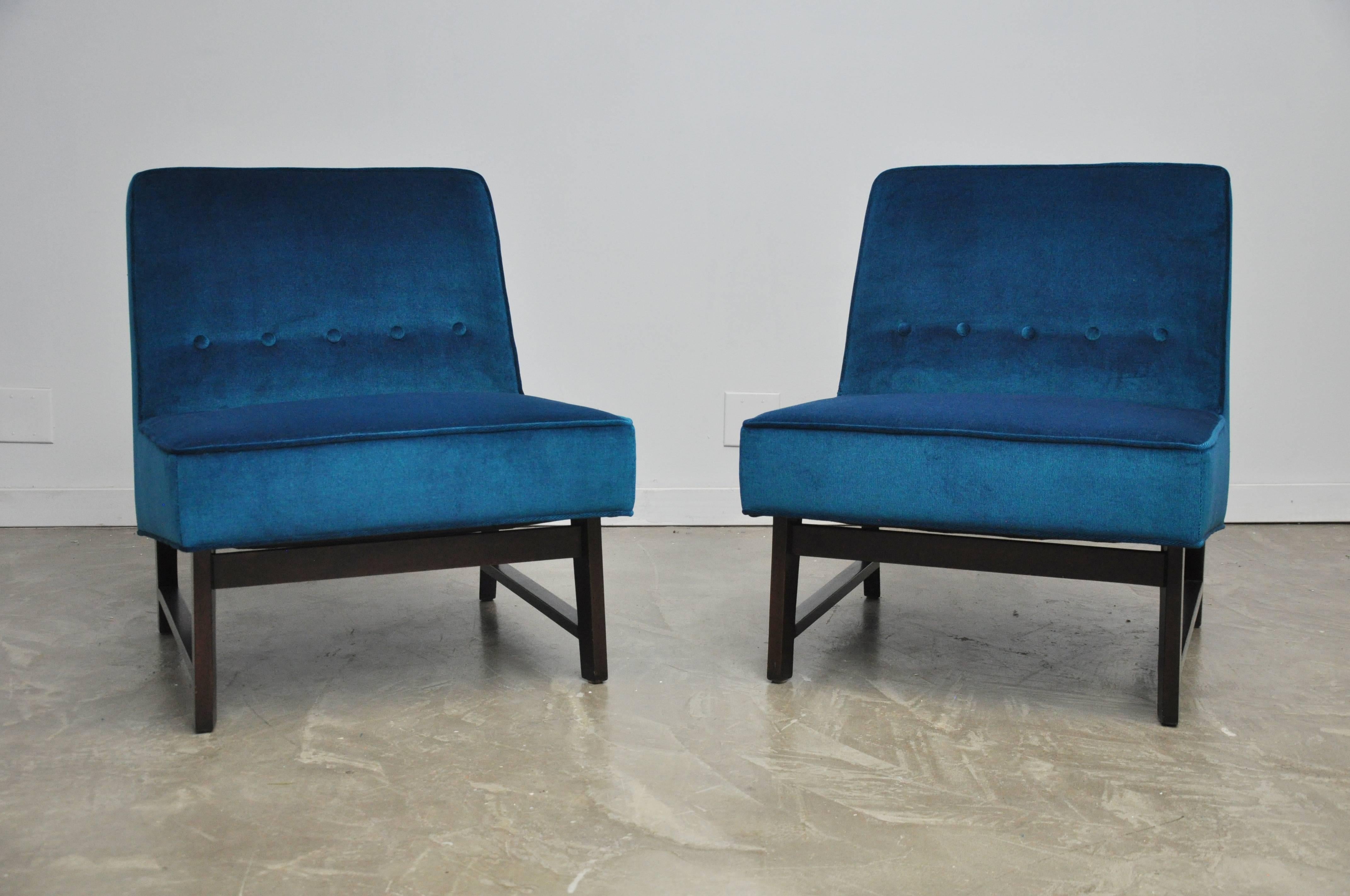 20th Century Dunbar Angular Slipper Chairs