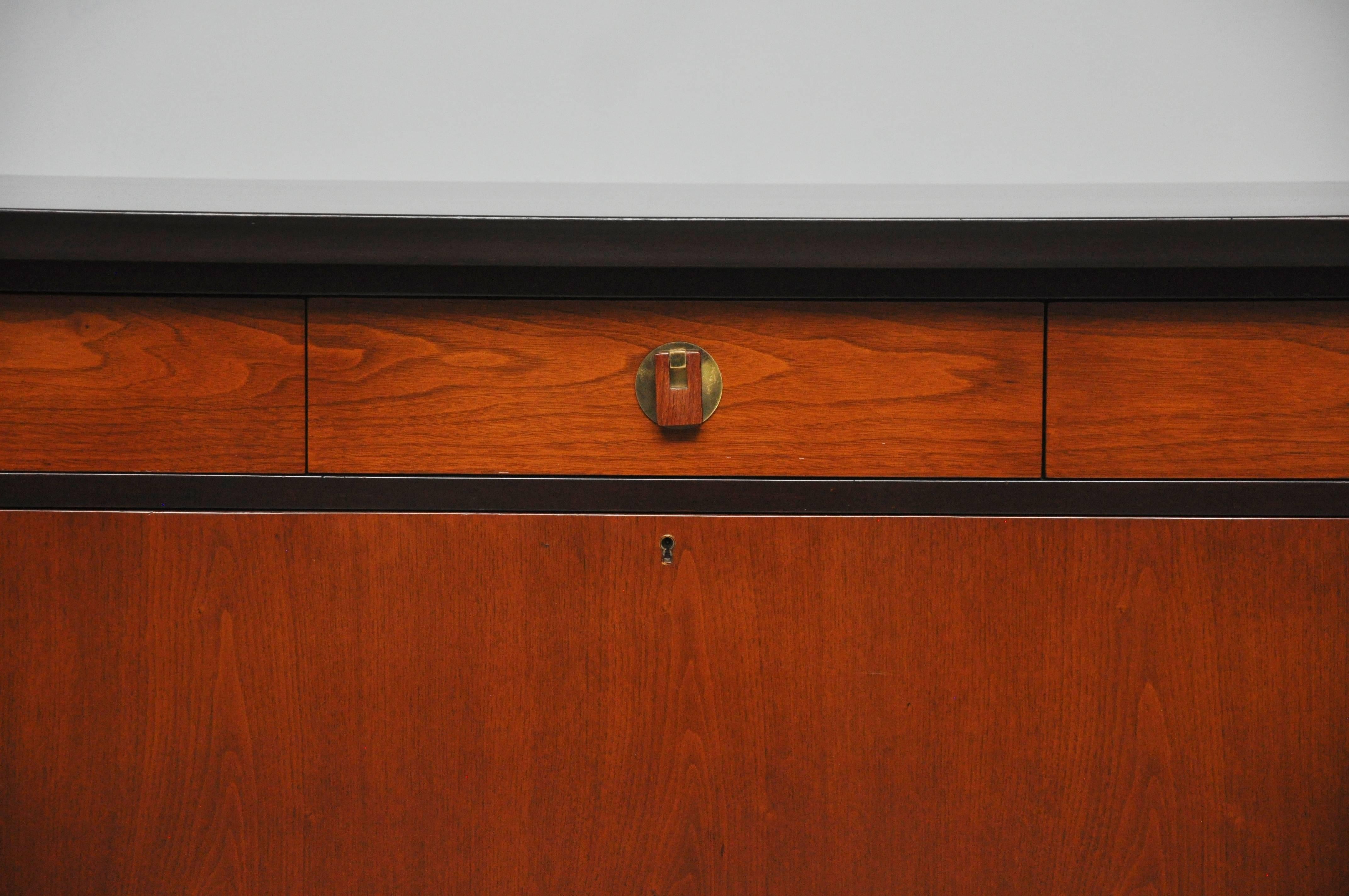 Dunbar Sideboard by Edward Wormley with Brass and Rosewood Pulls 1
