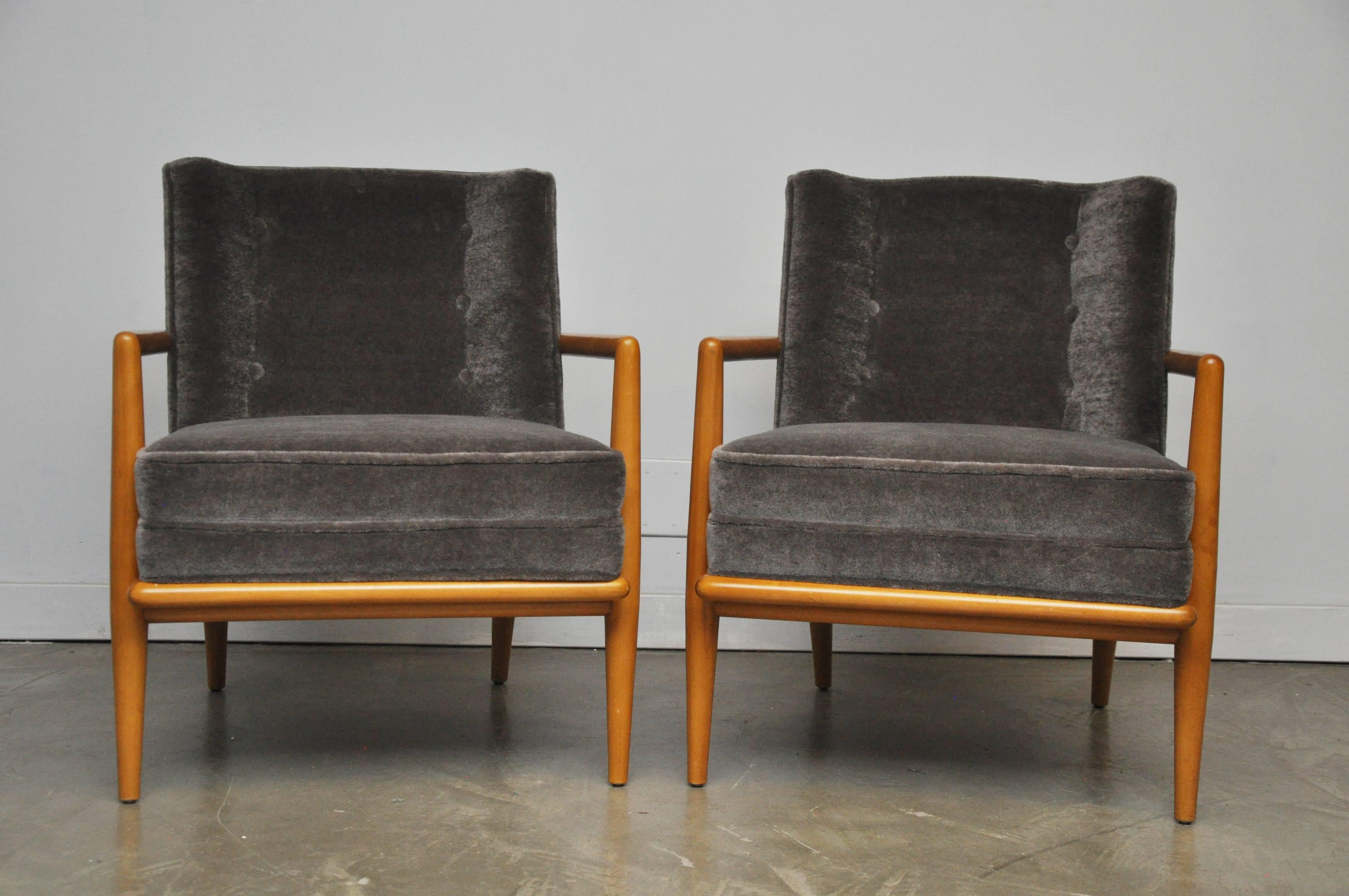 Mid-Century Modern T.H. Robsjohn-Gibbings, Pair of Lounge Chairs