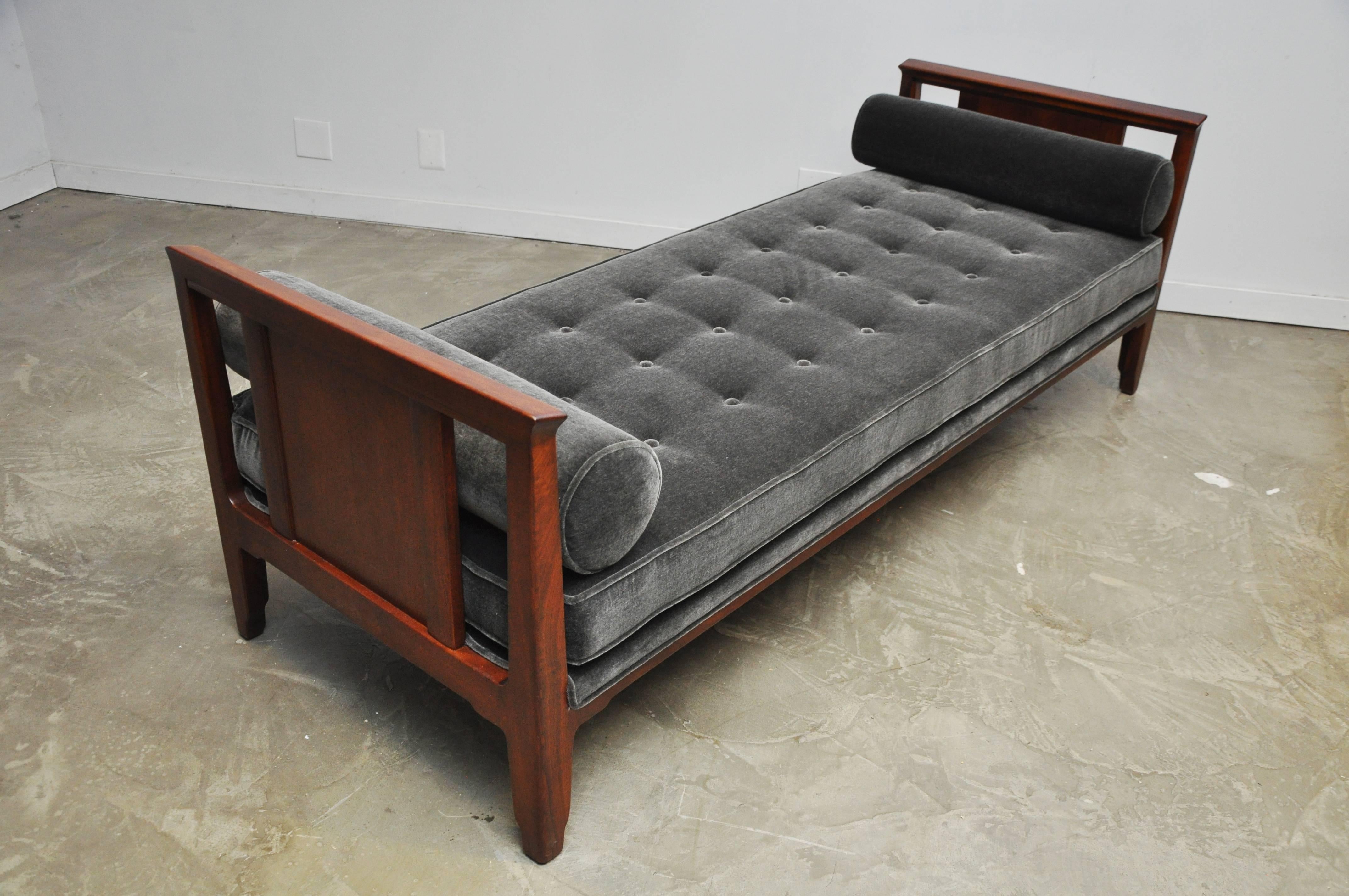 Mohair Dunbar Janus Daybed Sofa by Edward Wormley