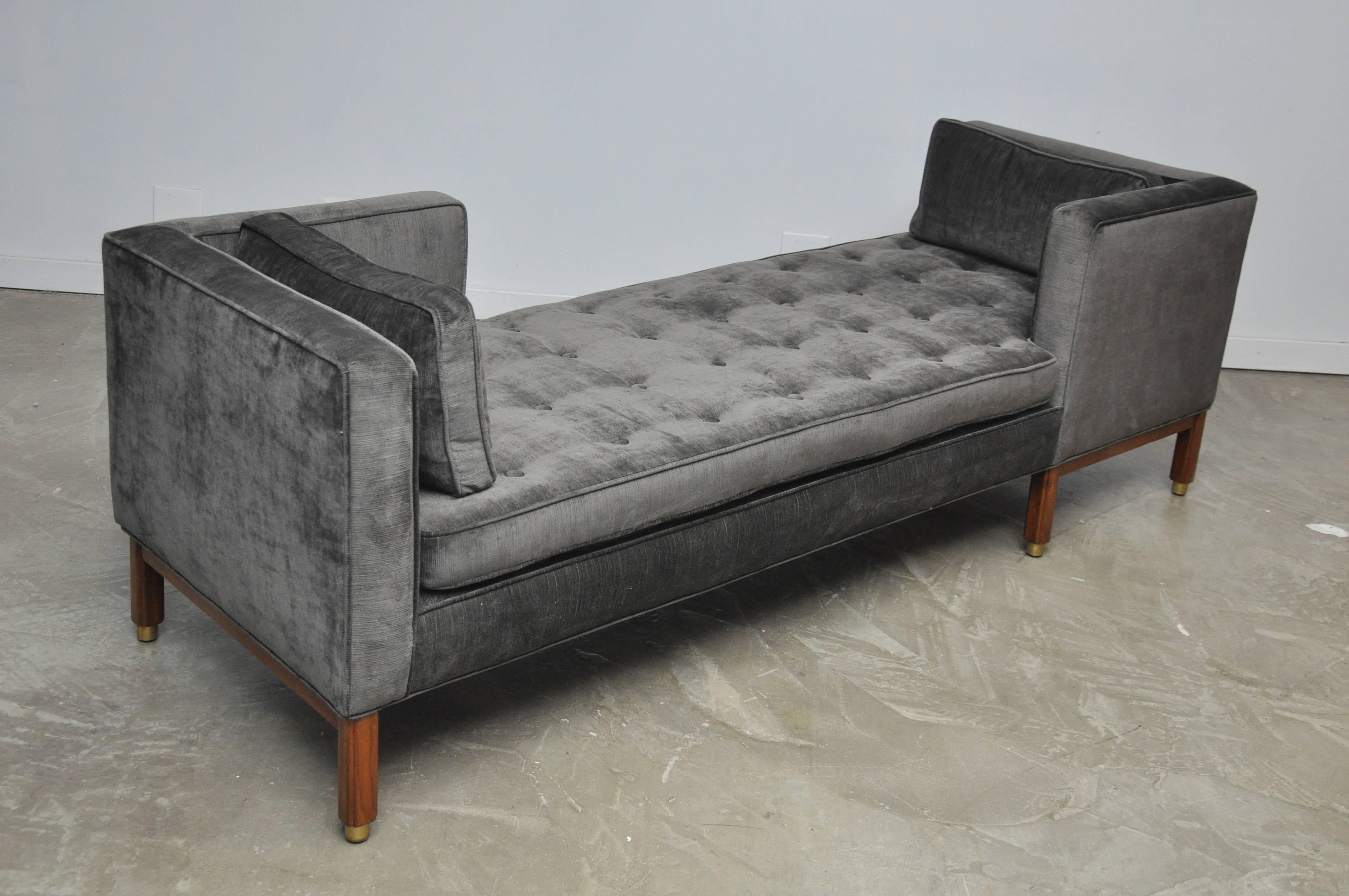Mid-Century Modern Dunbar Tete-a-tete Sofa by Edward Wormley