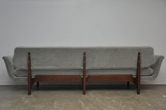 La Gondola Sofa in Gray Mohair by Edward Wormley for Dunbar