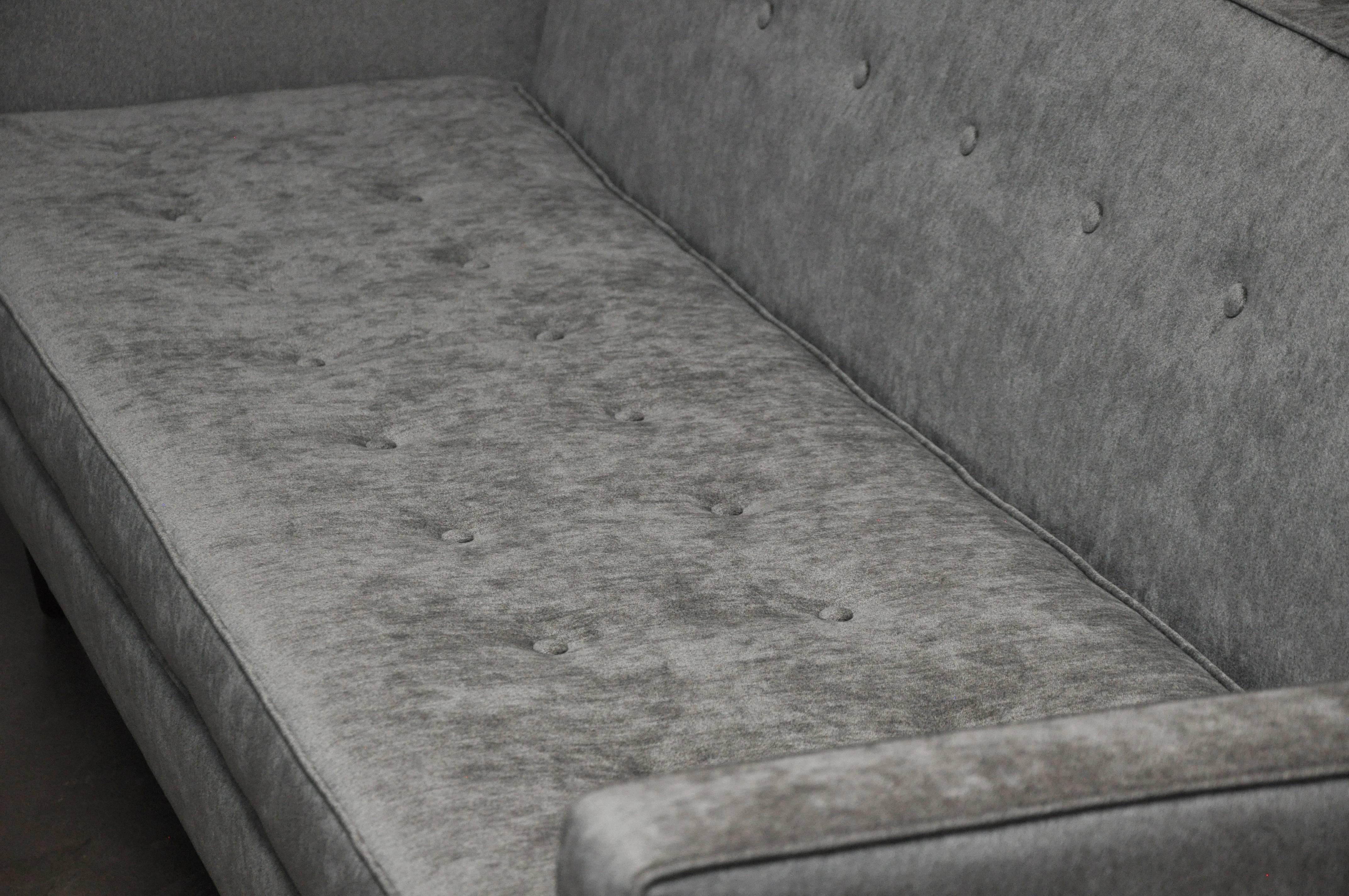 Dunbar Sofa by Edward Wormley in Gray Velvet 1