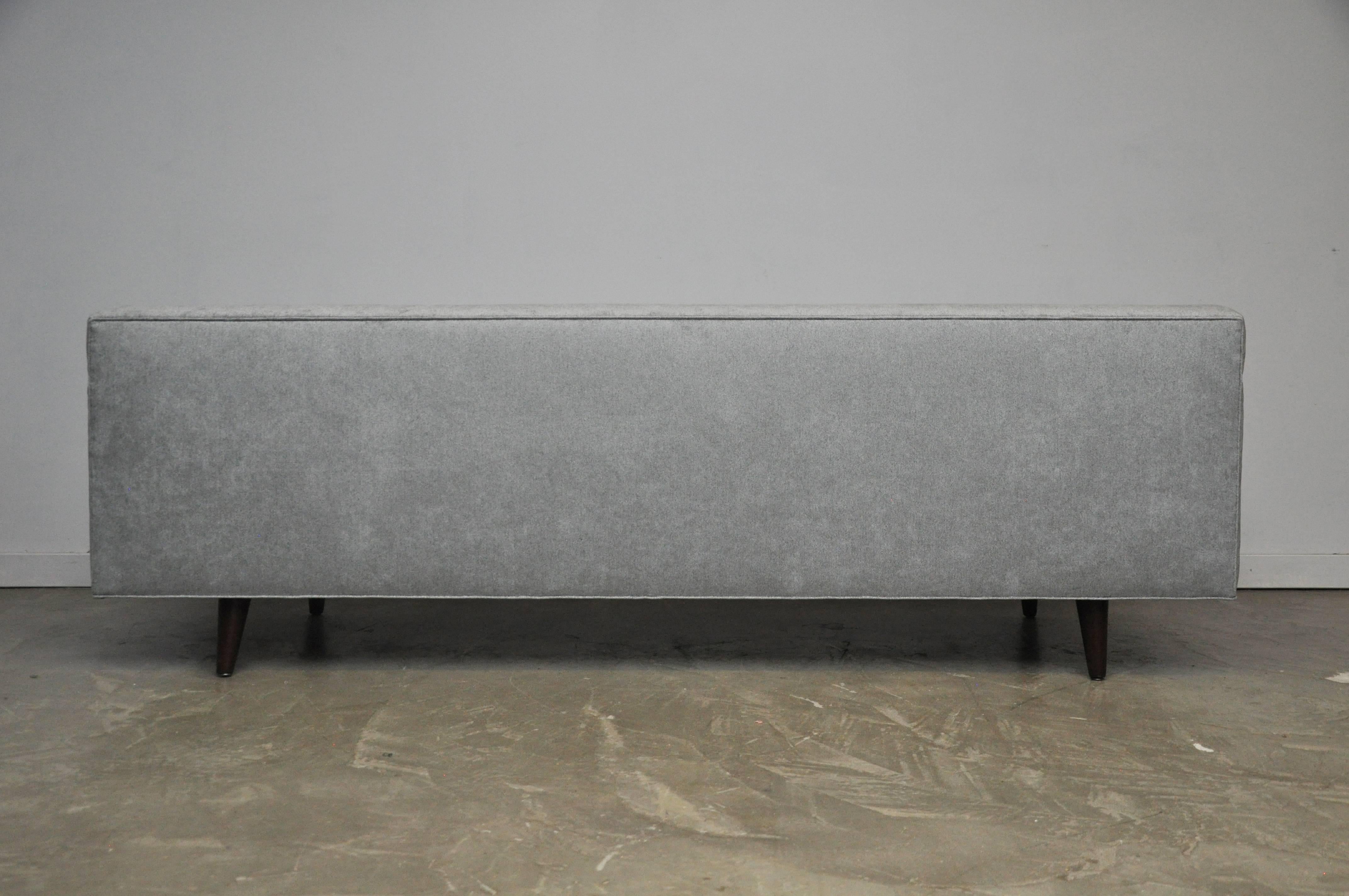 Dunbar Sofa by Edward Wormley in Gray Velvet 3