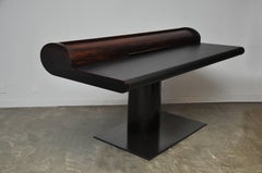 Dunbar Rosewood, Bronze, and Leather Pedestal Desk by Edward Wormley