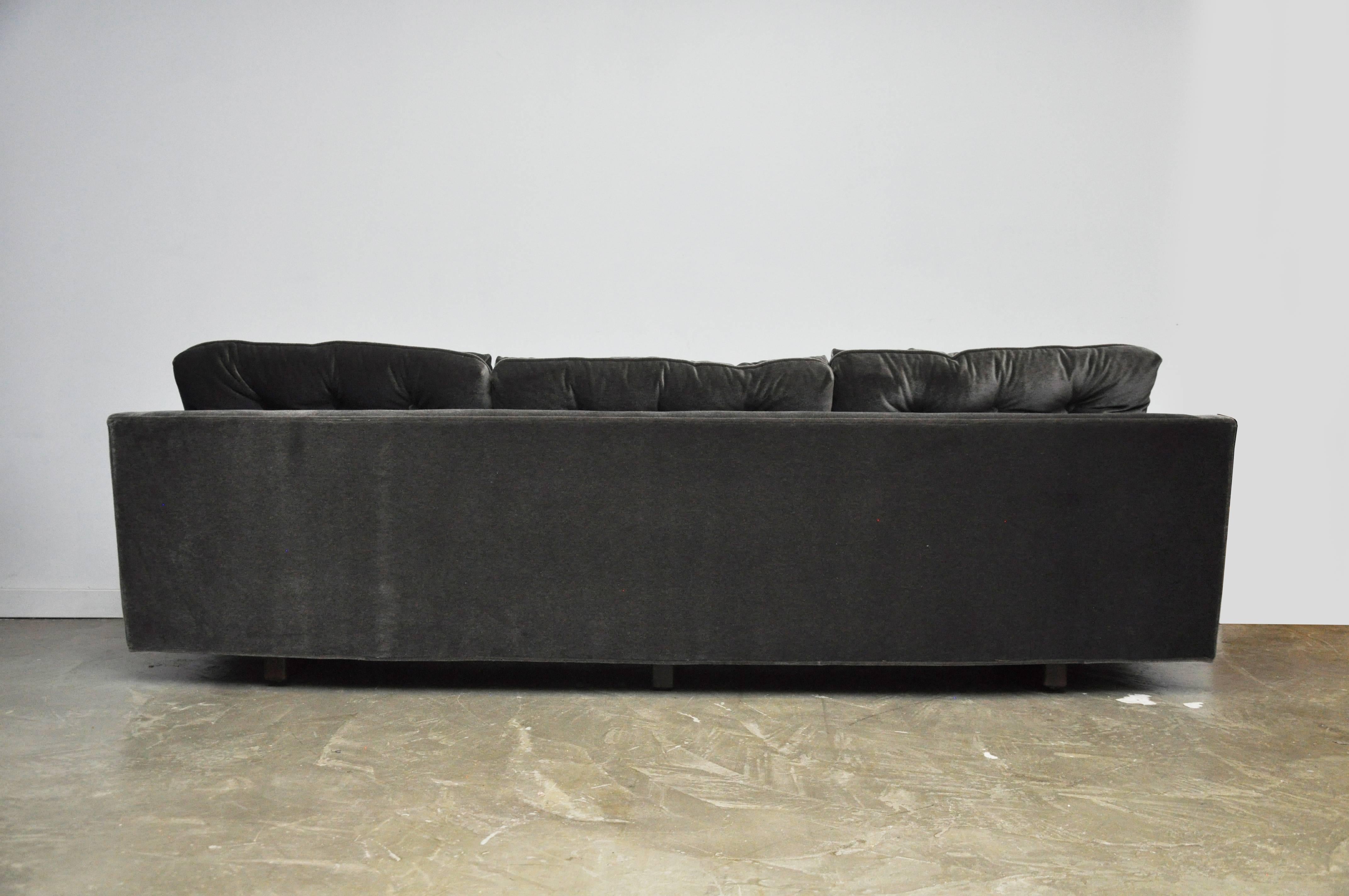 Mohair Harvey Probber Curved Sofa