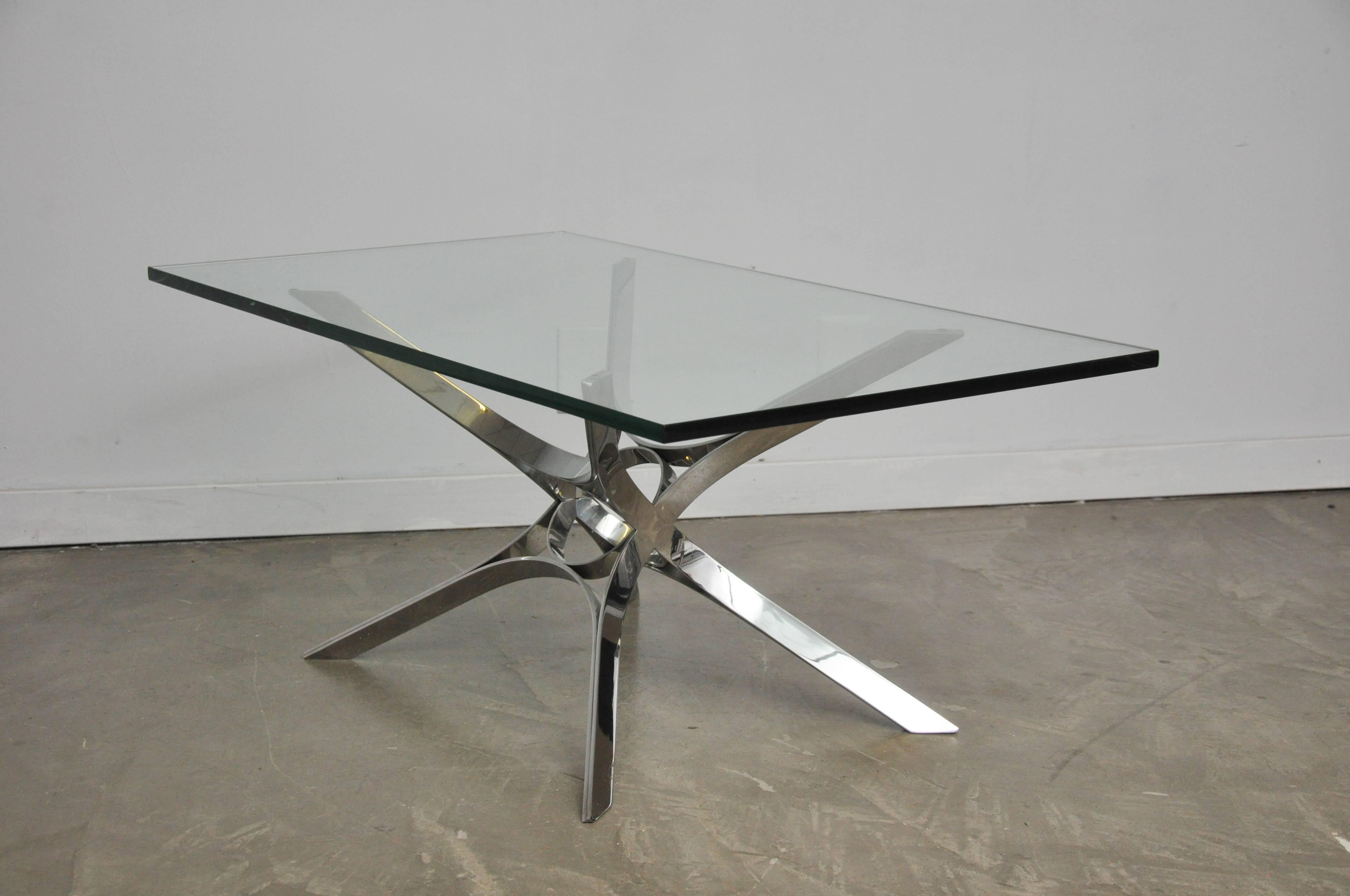 20th Century Sculptural Chrome Coffee Table by Roger Sprunger for Dunbar