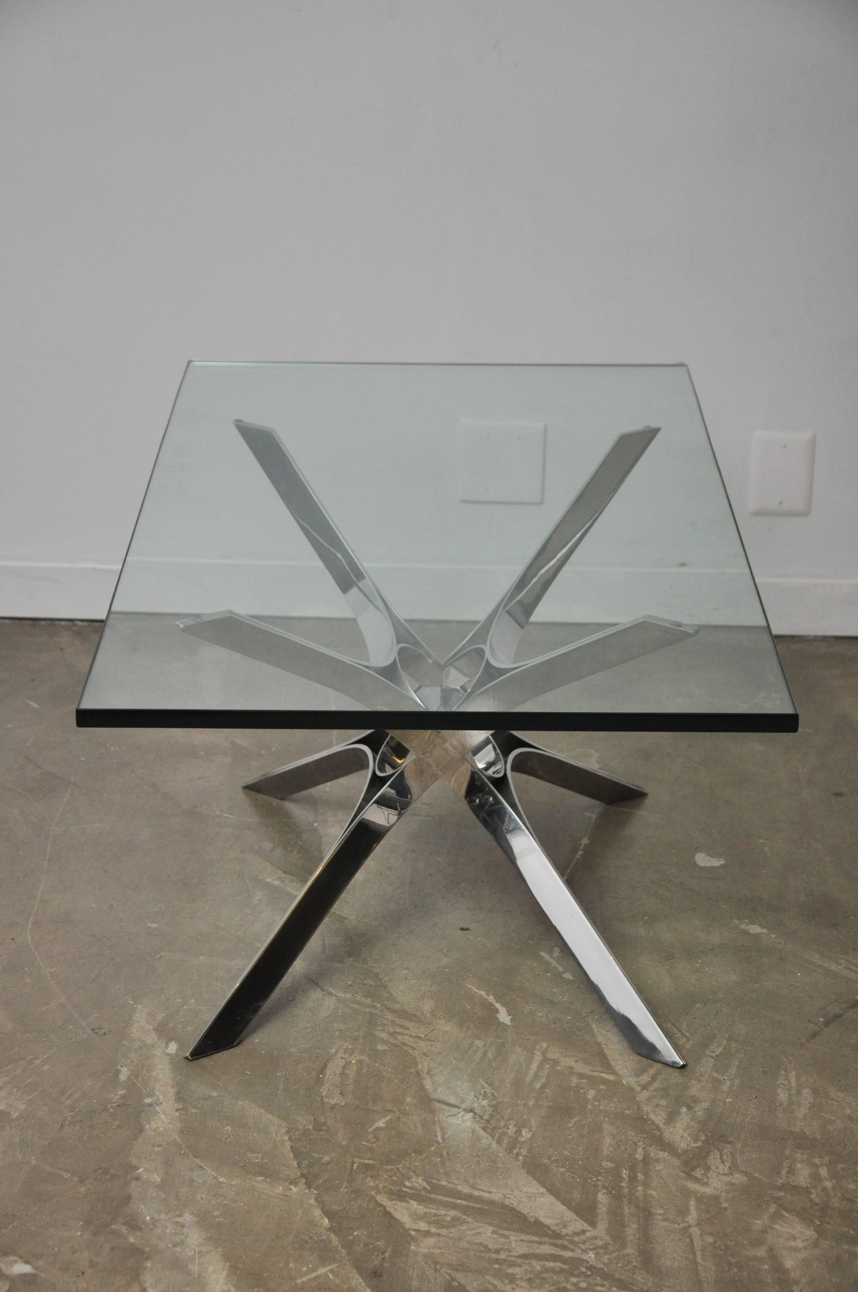 Sculptural Chrome Coffee Table by Roger Sprunger for Dunbar 2