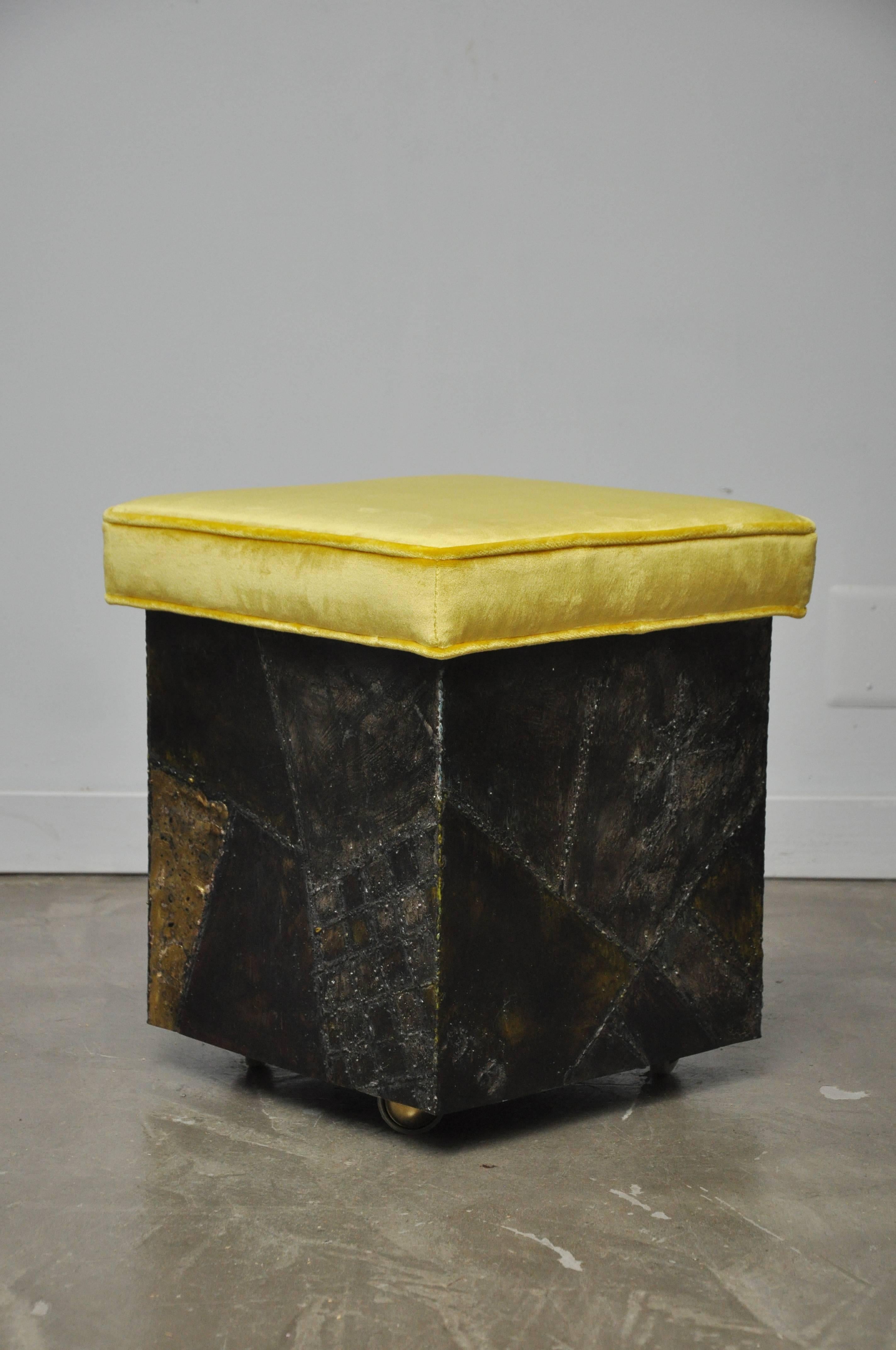 American Paul Evans Welded Steel Stool, 1967