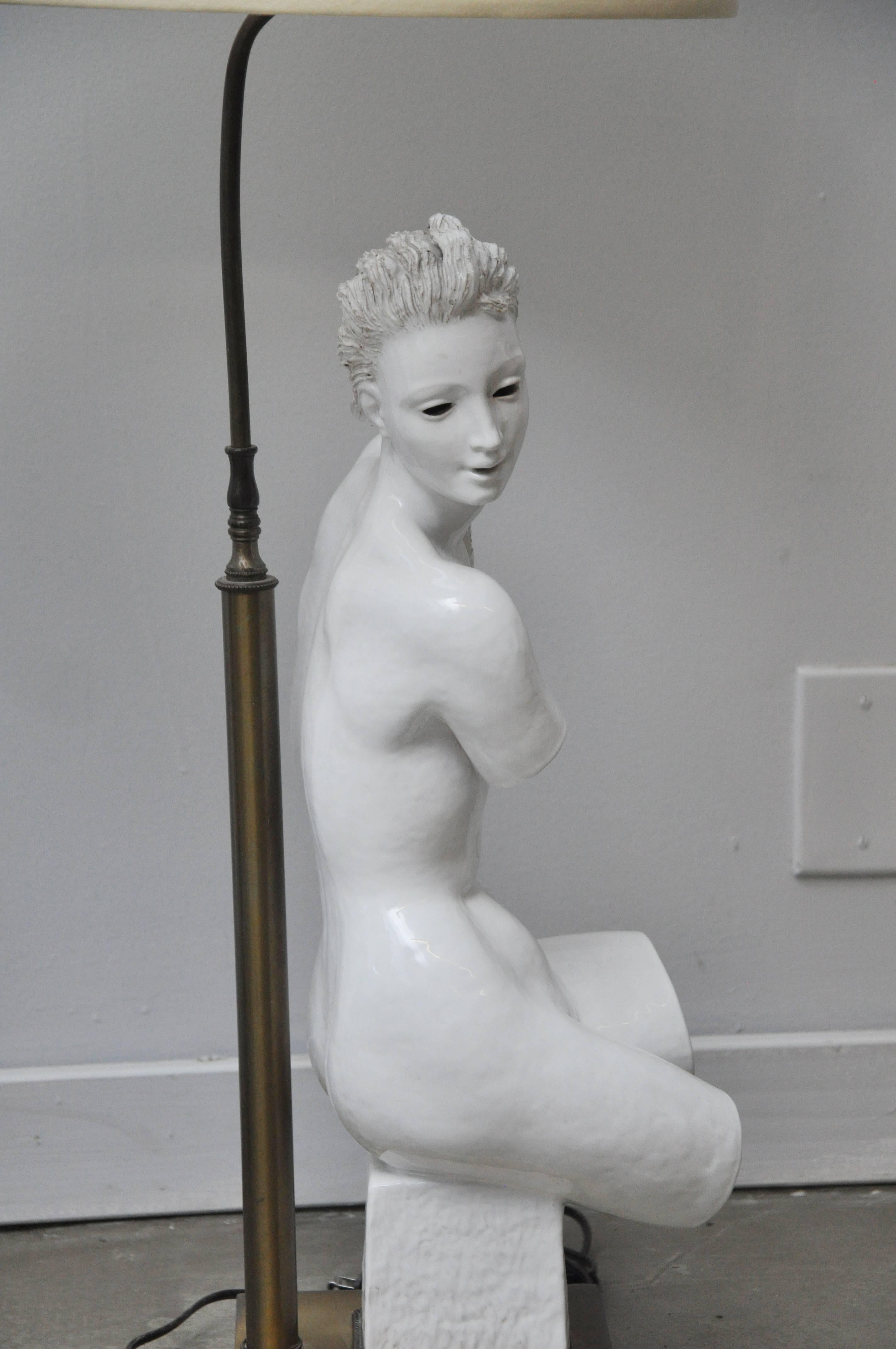 Italian Female Nude from Lamps by Figli E Zaccagnini, Italy, circa 1950