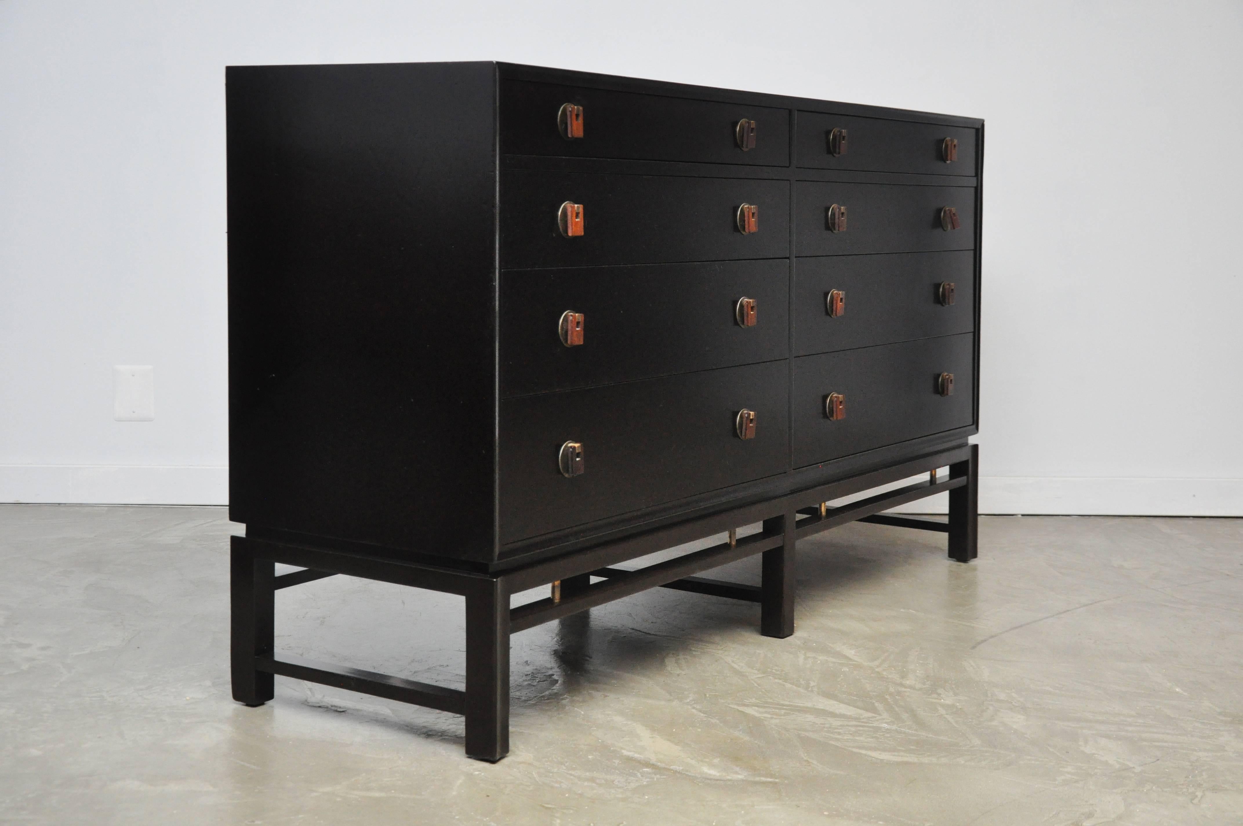 Dunbar Dresser by Edward Wormley with Brass and Rosewood Pulls 1