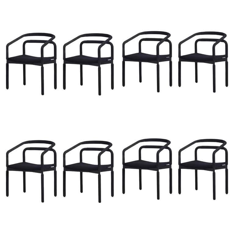 Quatre chaisesbber pour Metropolitan Furniture de Brian Kane, 1987