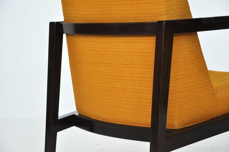 Mahogany Dunbar Open Frame Lounge Chairs by Edward Wormley