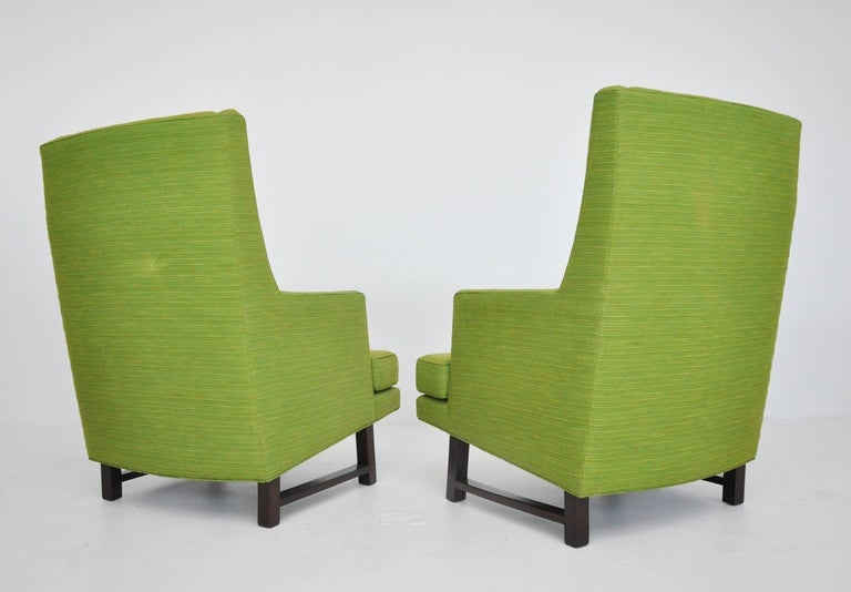 20th Century Dunbar High Back Lounge Chairs by Edward Wormley