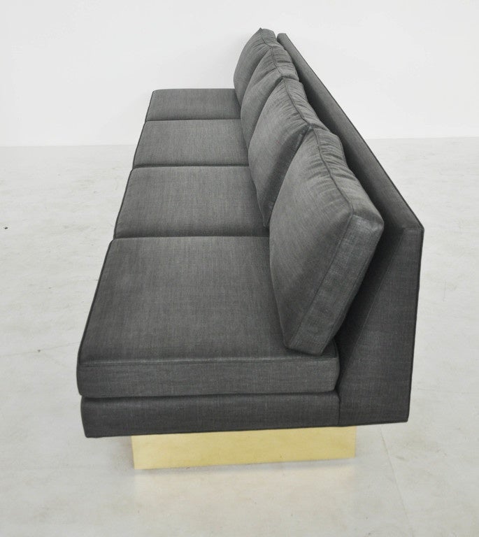 Milo Baughman Brass Platform Sofa 1