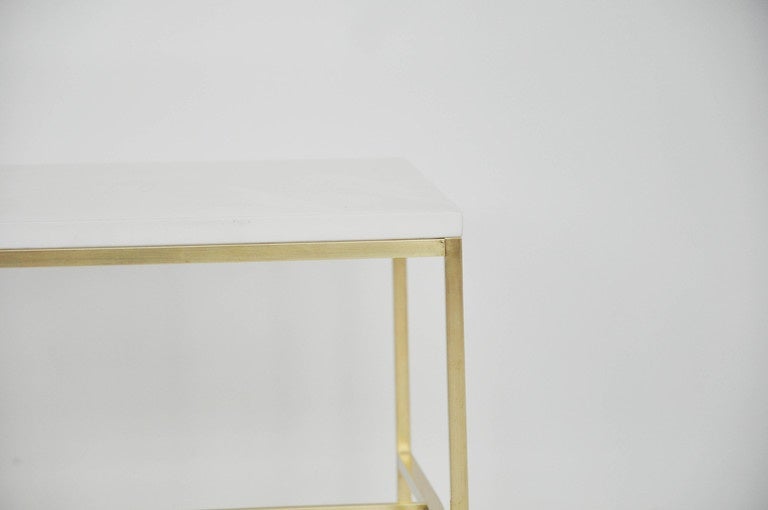 Mid-Century Modern Paul McCobb Brass Frame Side Table