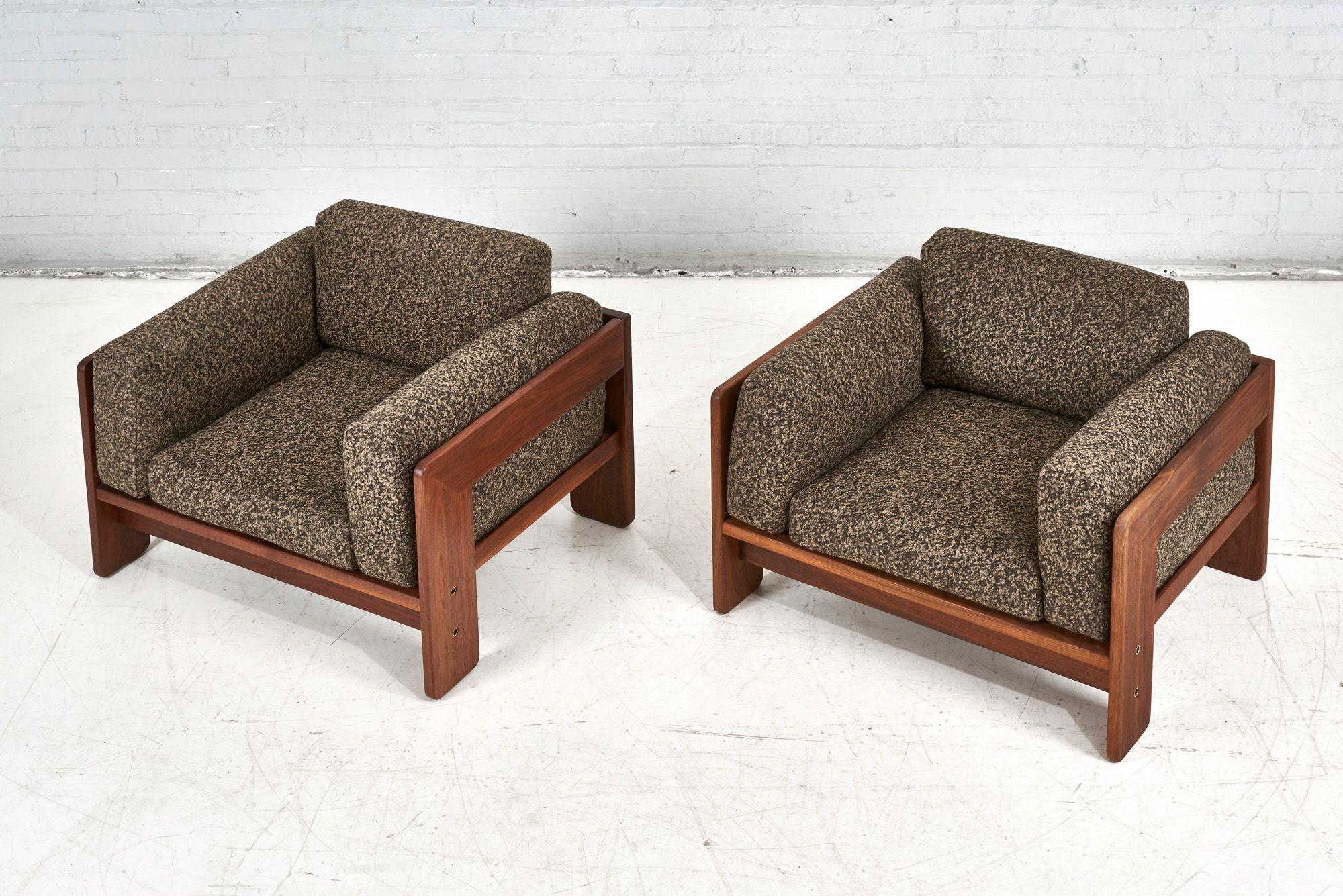 Mid-Century Modern Pair Bastiano Lounge Chairs by Tobia Scarpa for Gavina, Italy, 1970