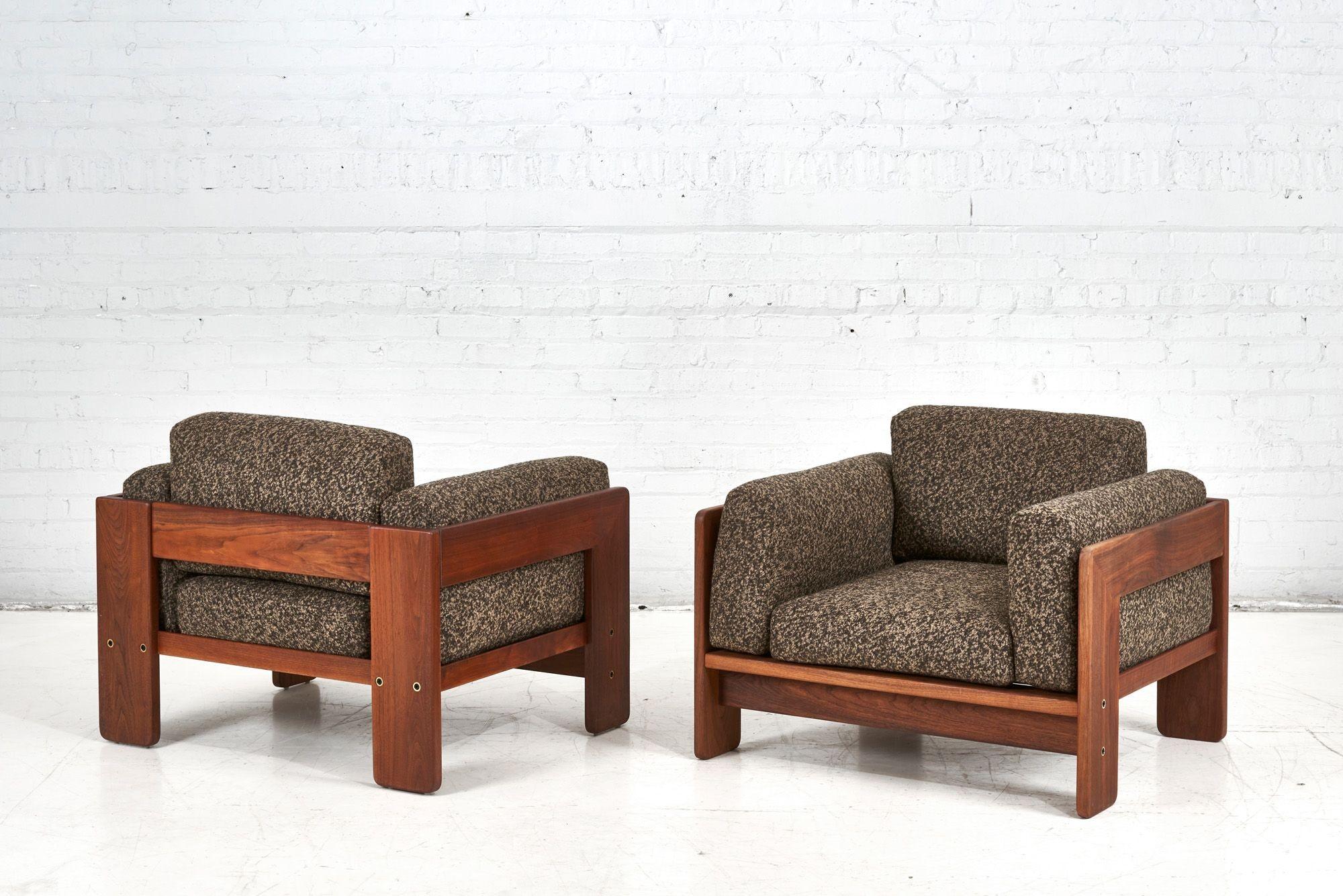 Late 20th Century Pair Bastiano Lounge Chairs by Tobia Scarpa for Gavina, Italy, 1970