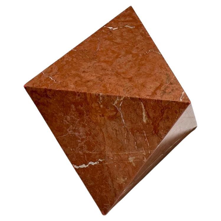 Green Marble Square Stack Side Table Geometric Customizable For Sale at