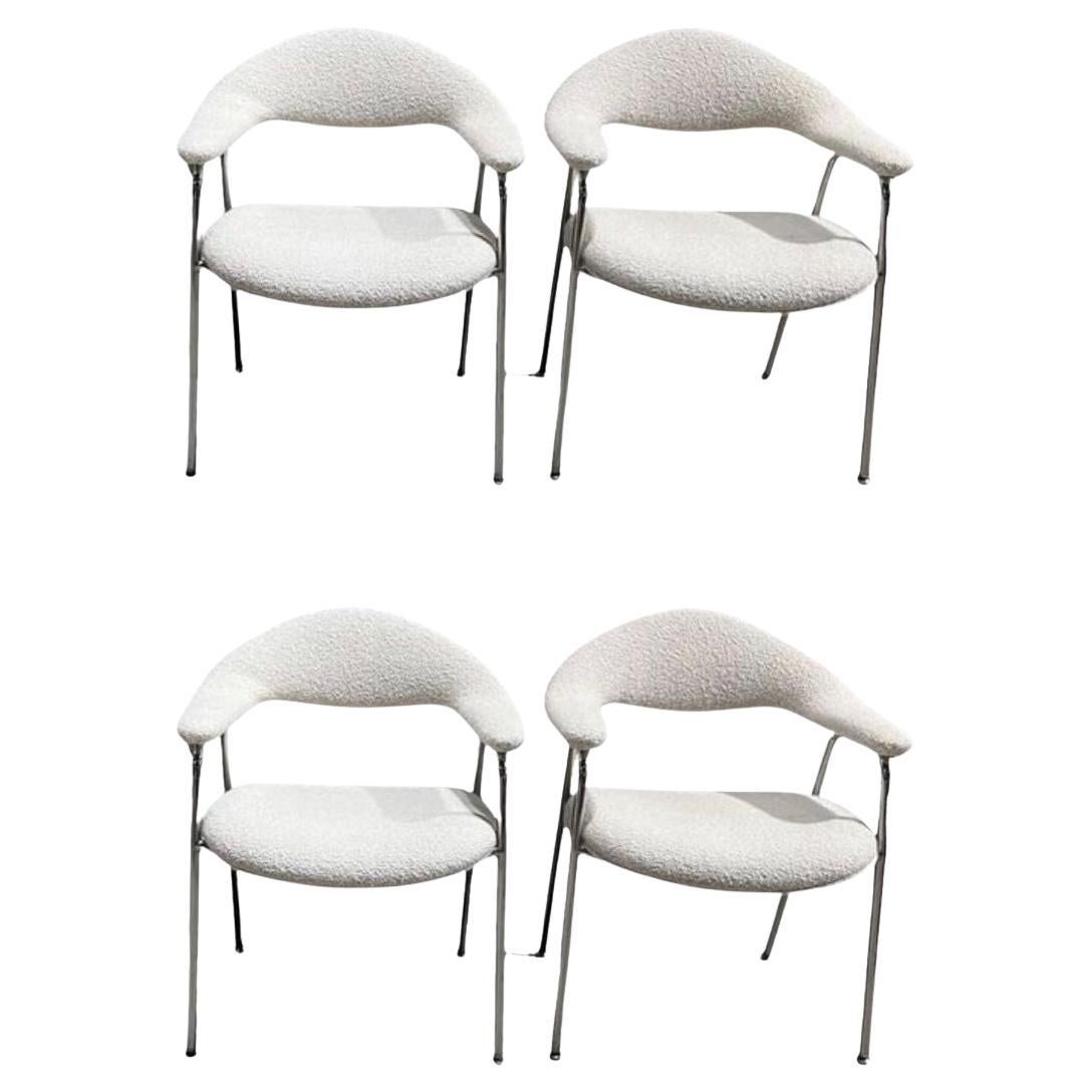 Postmodern Set 4 Dining Chairs/Side Chairs by Marble Imperial Design, 1970 For Sale