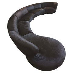 Vladimir Kagan Pony Skin Serpentine Sectional, 1990