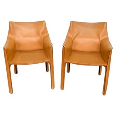 Coppia di sedie "CAB 413" di Mario Bellini per Cassina, Italia, 1970 circa