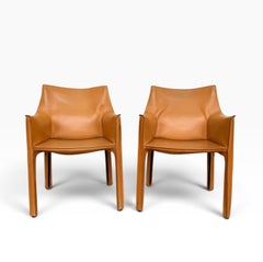 Coppia di sedie "CAB 413" di Mario Bellini per Cassina, Italia, 1970 circa