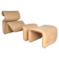 Etcetera Lounge Chair & Ottoman by Jan Ekselius Sweden, c. 1970