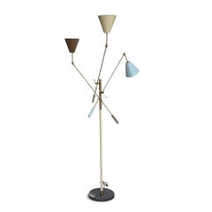 Angelo Lelii “Triennale” Floor Lamp by Arredoluce w/Marble Base, Italy 1950