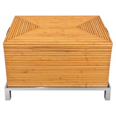 Pencil Reed Chest on Chrome Base, 1970