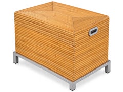 Pencil Reed Chest on Chrome Base, 1970