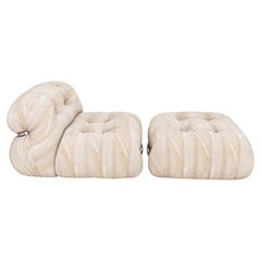 “”Soriana” Lounge Chair & Ottoman by Afra & Tobia Scarpa for Cassina, 1960