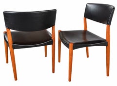 Ejner Larsen & Aksel Bender Madsen Teak Side Dining Chairs for Willy Beck, 1950