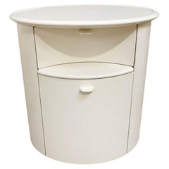Meuble d'appoint à 2 tiroirs laqué italien, Italie, 1980