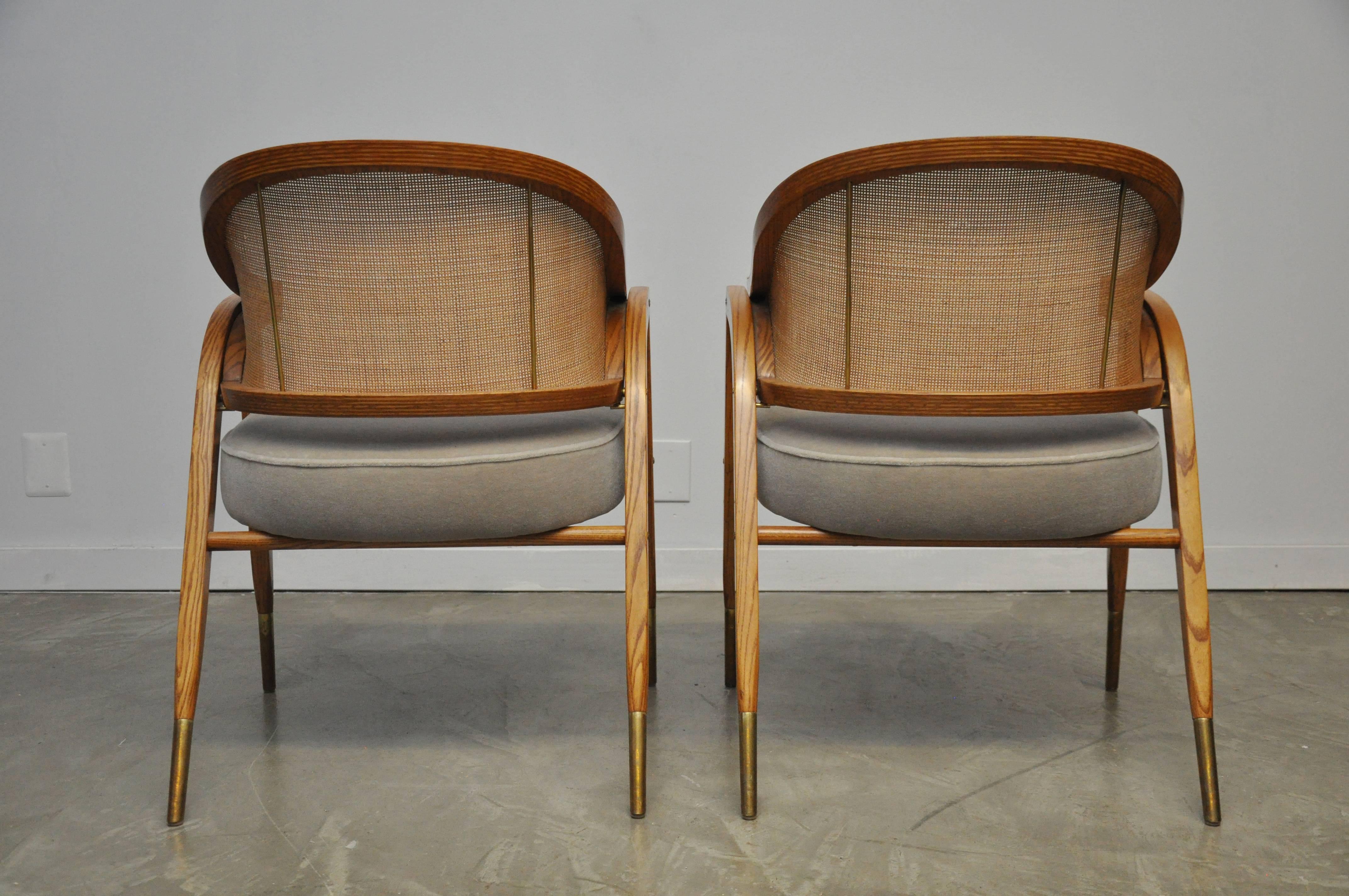 American Pair of Captain Armchairs by Edward Wormley for Dunbar
